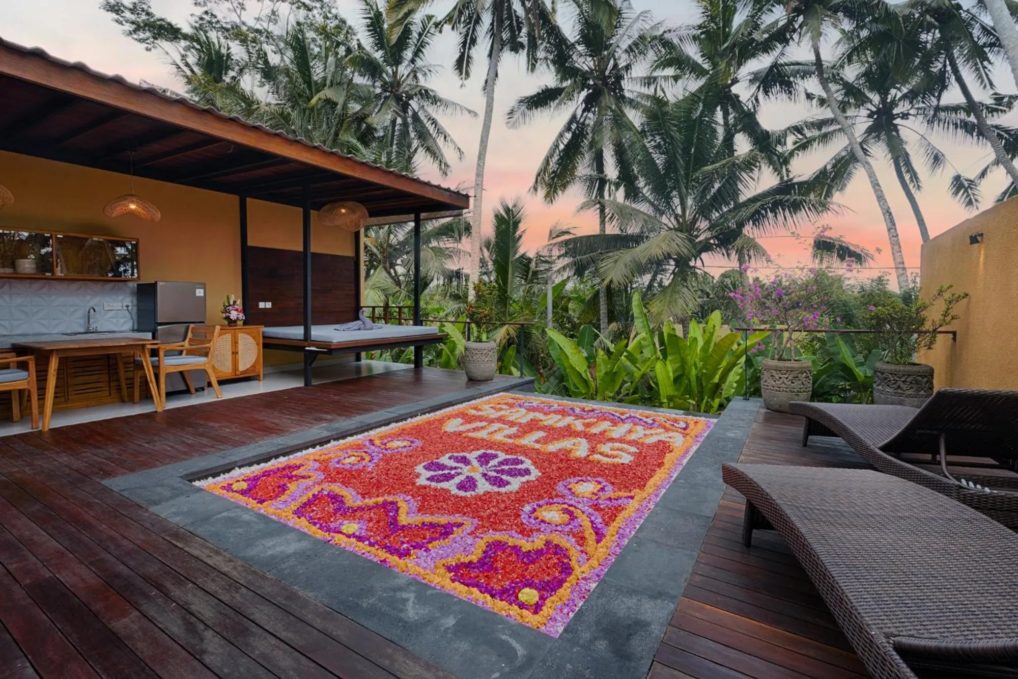 Dining area in Samkhya Villas - Free 1x Floating Breakfast or Minibar