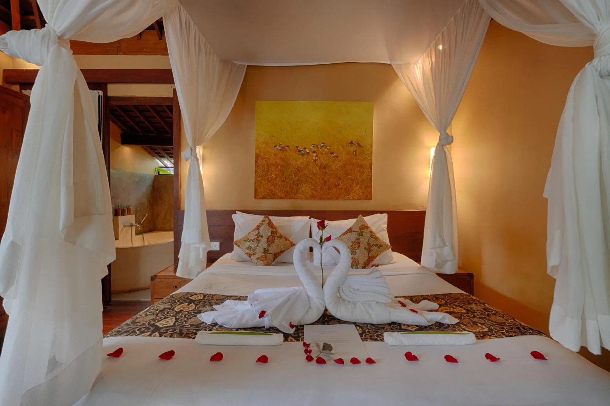 Bedroom, Bed in Samkhya Villas - Free 1x Floating Breakfast or Minibar