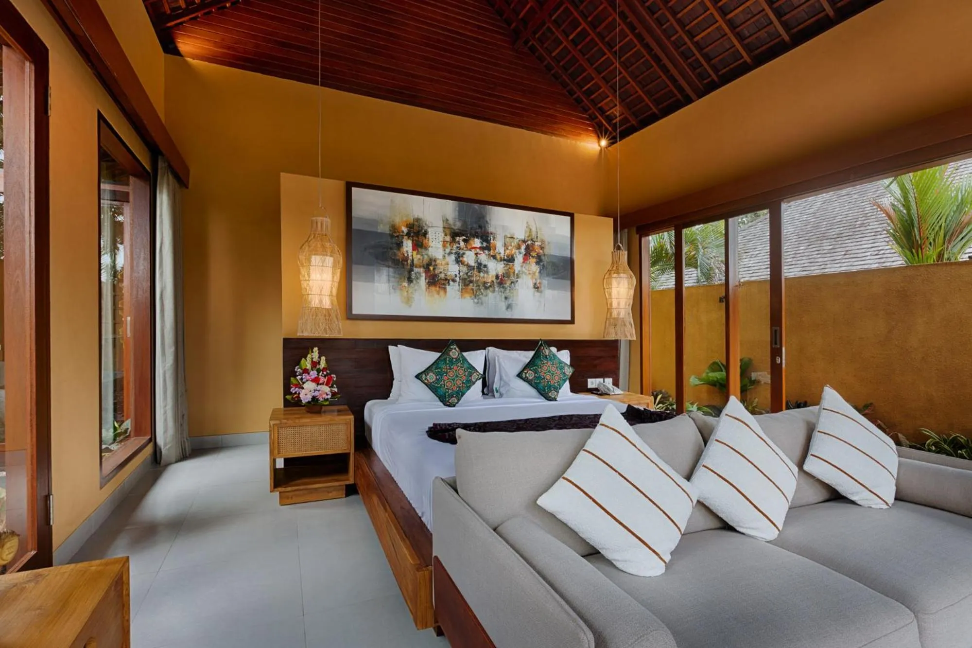 Bedroom, Bed in Samkhya Villas - Free 1x Floating Breakfast or Minibar