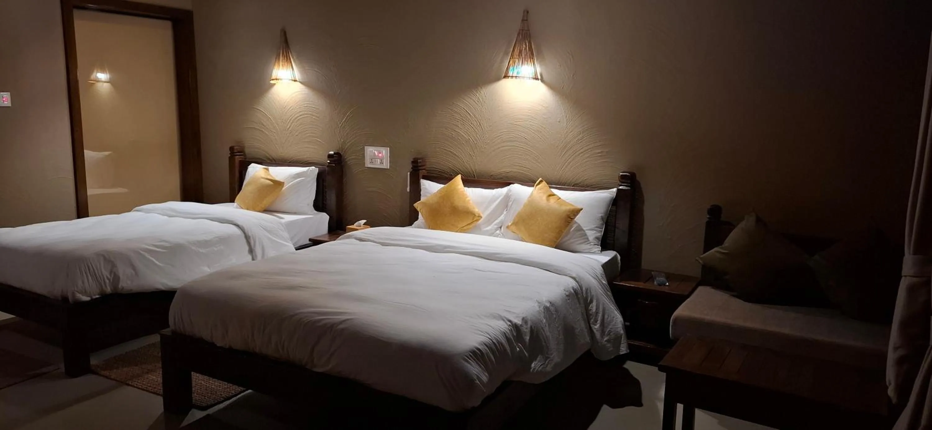 Bedroom, Bed in River View Jungle Camp