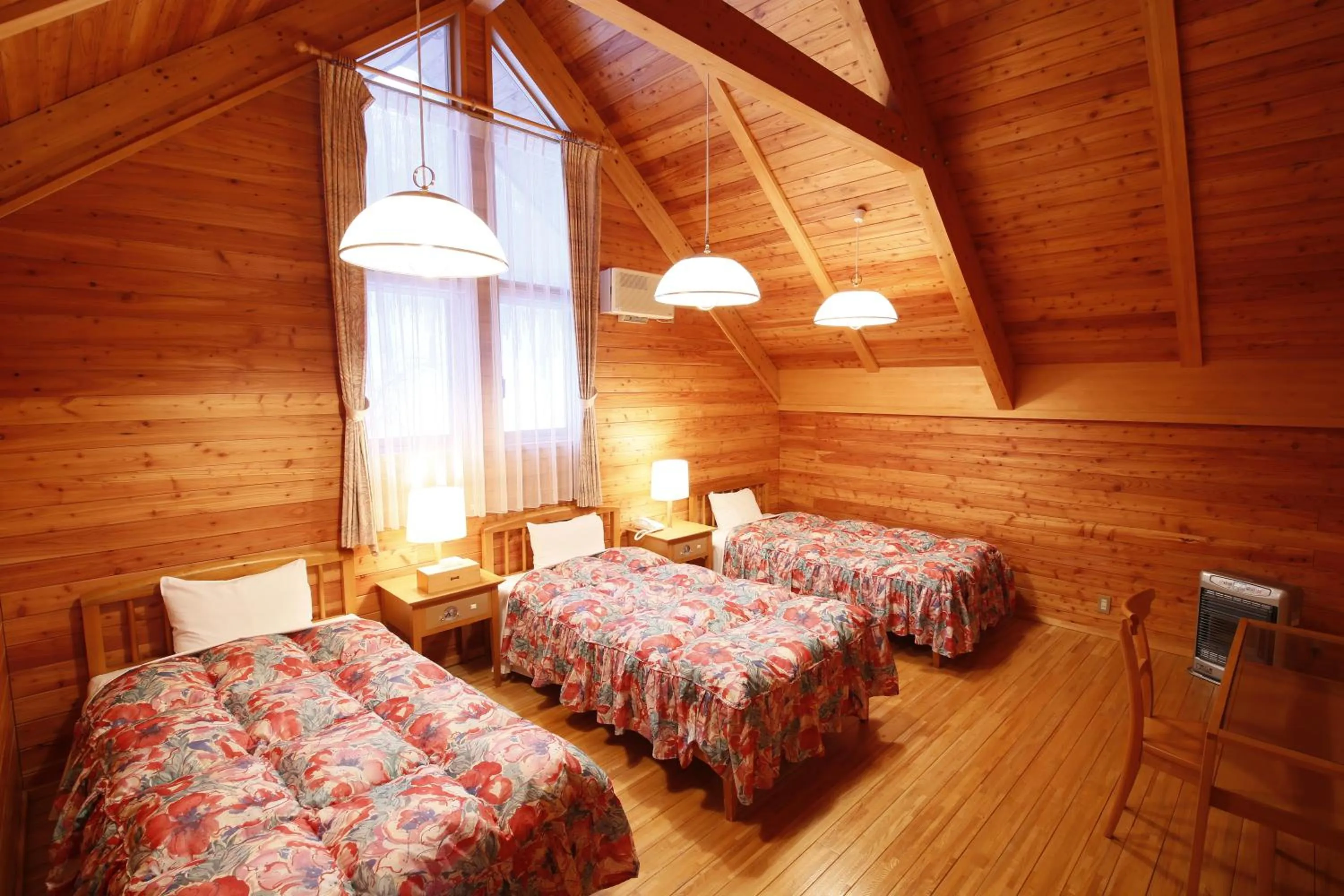 Bedroom in Log Hotel Larch Lake Kanayama