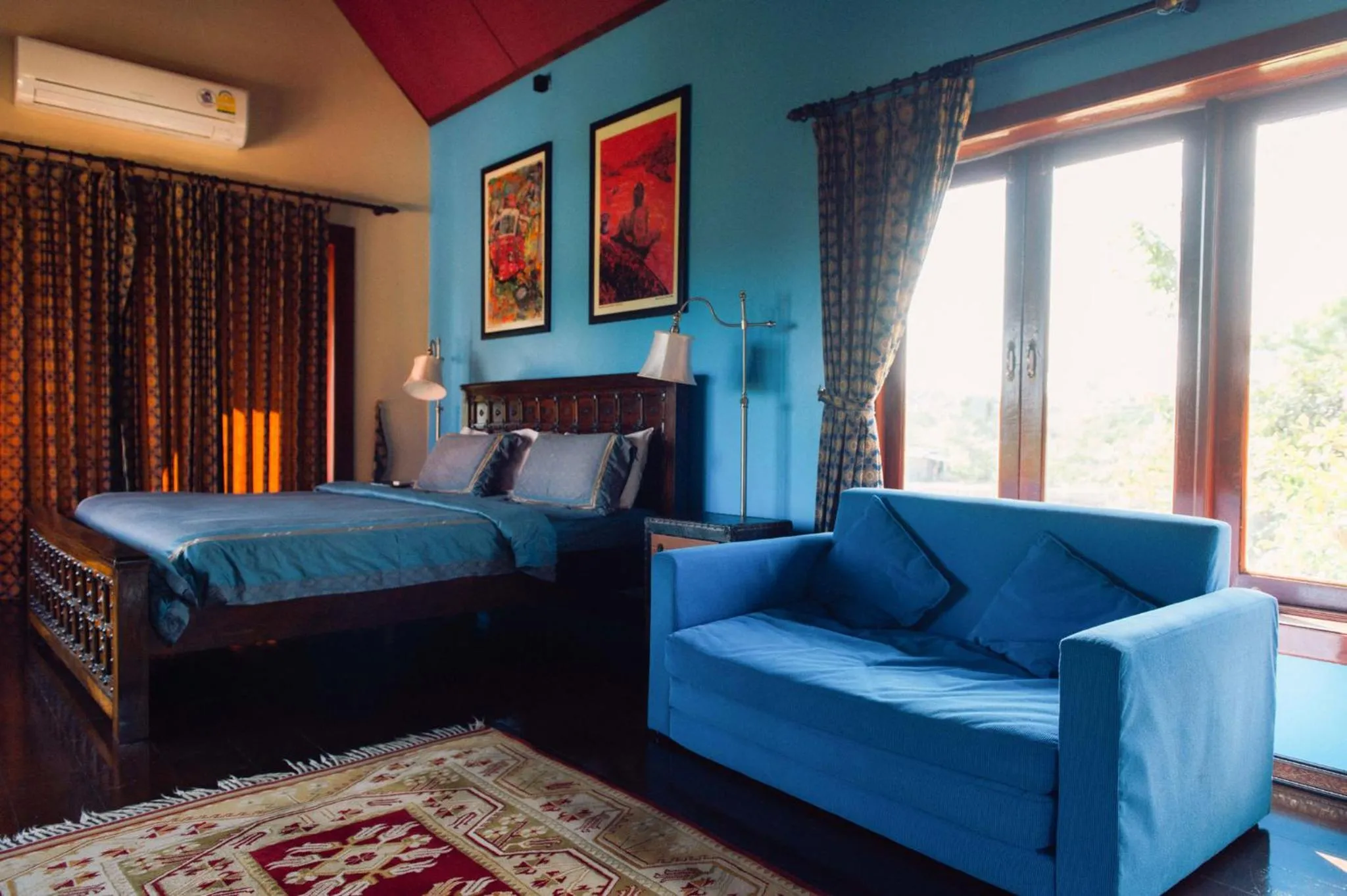 Bed in Nakara Villas & Glamping Udon Thani