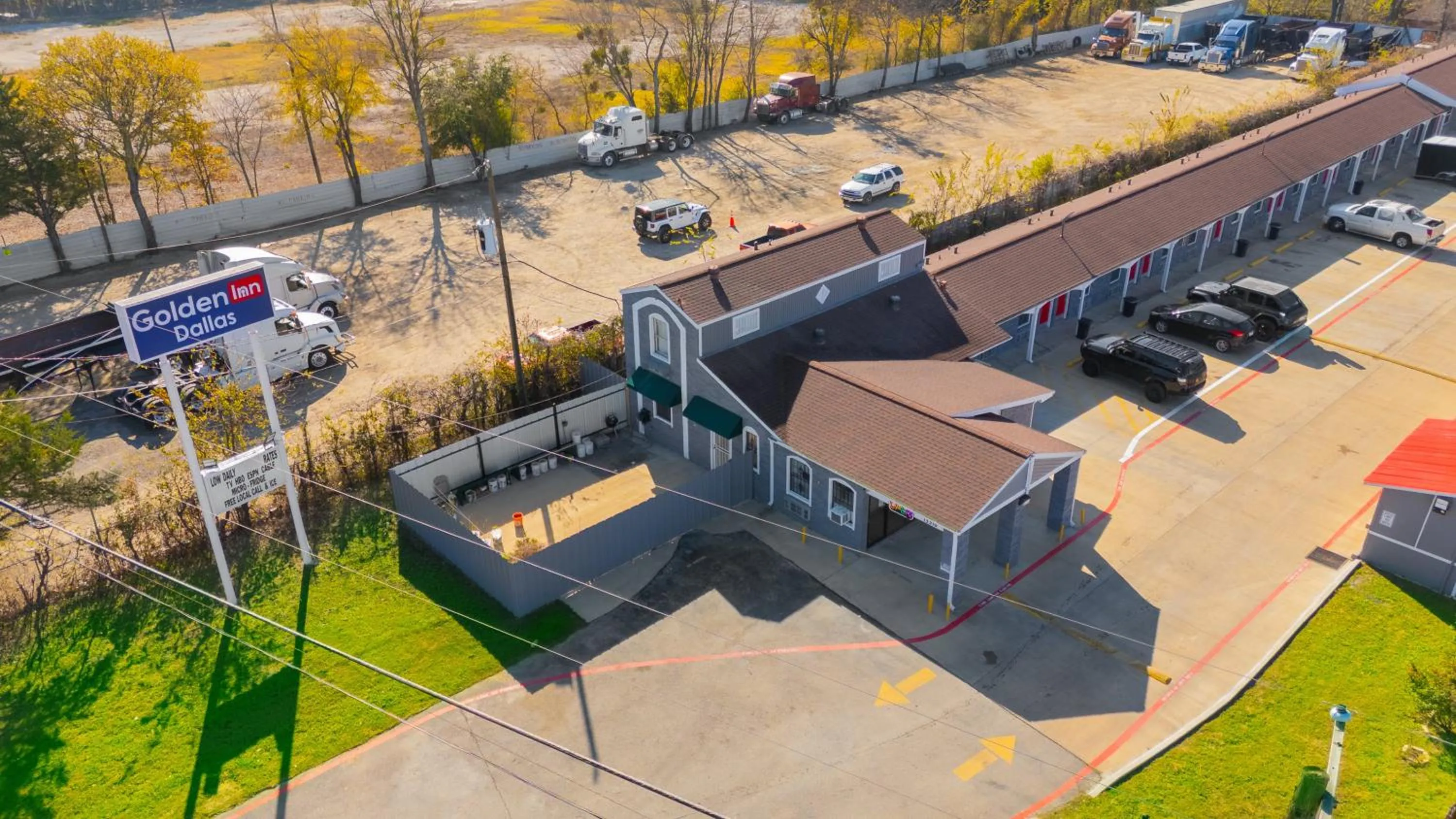 Property building in Golden Inn Dallas by Hotel O