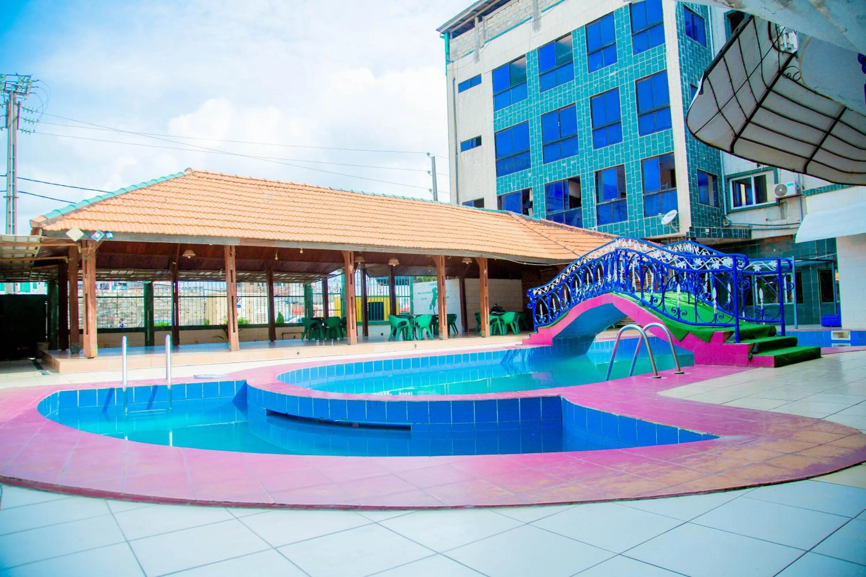 Pool view in New Green Horse Hotel