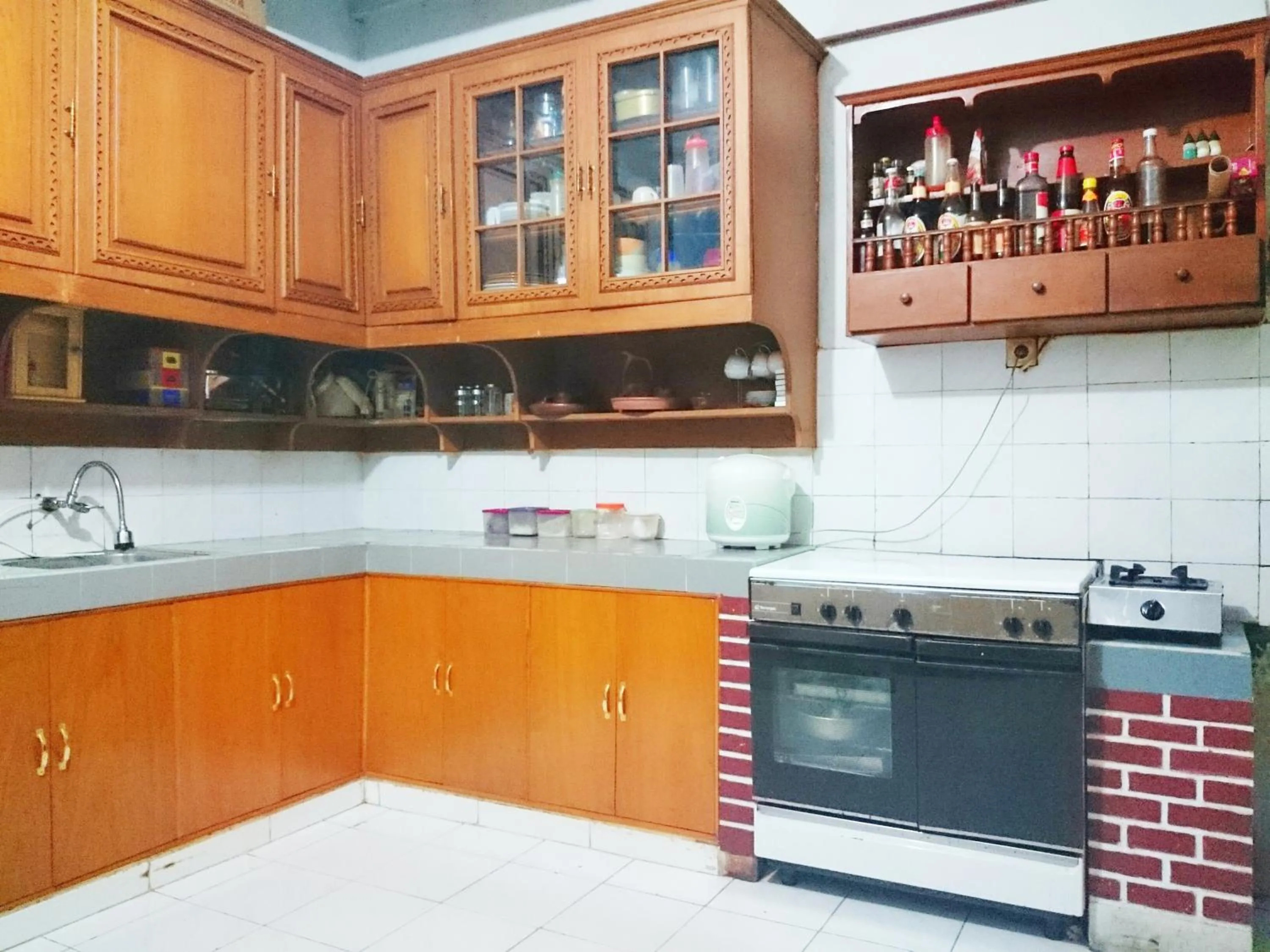 Kitchen or kitchenette in Hostel Bogor