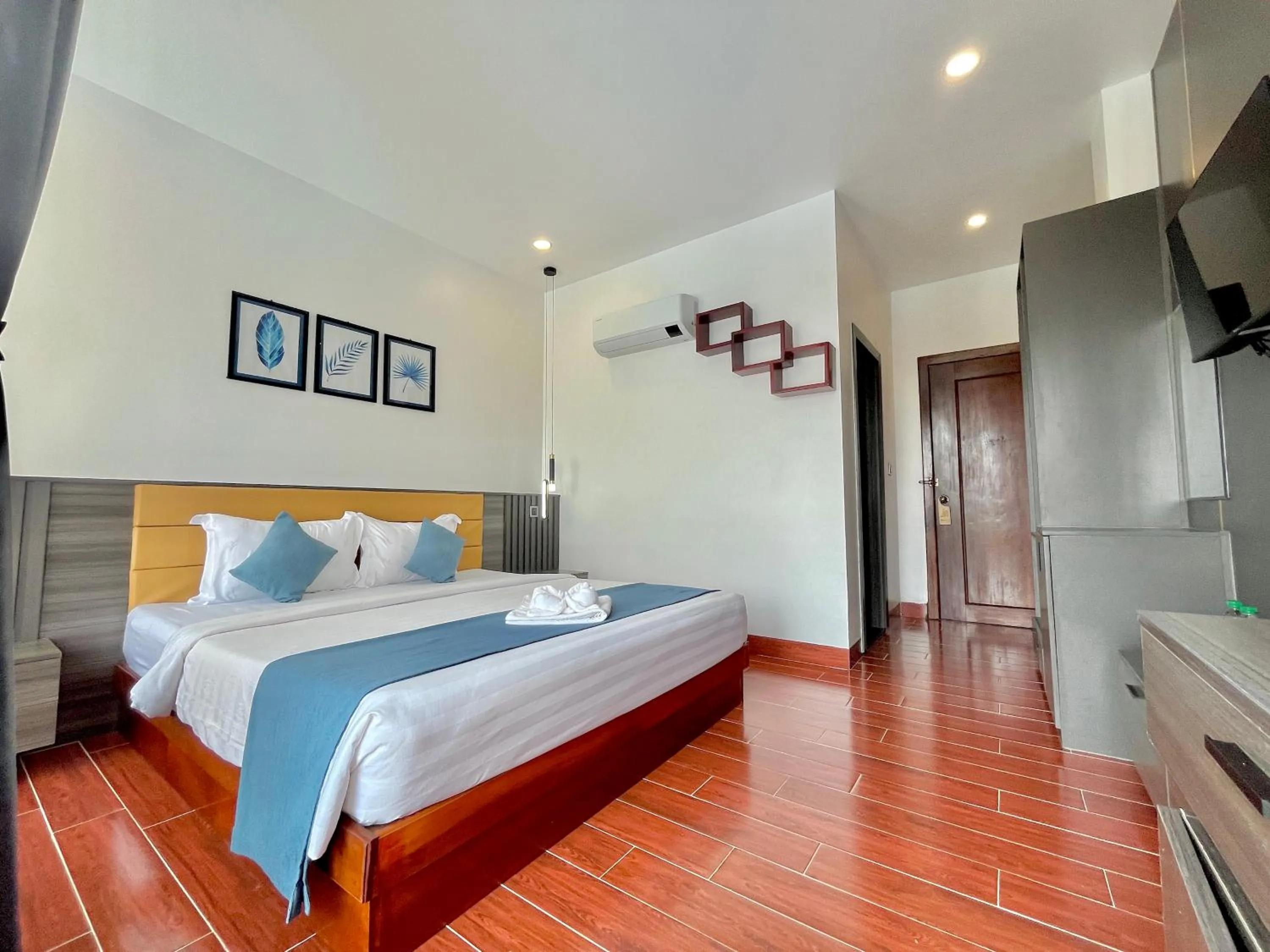 Bed in Kep Sea View Hotel & Sky Bar