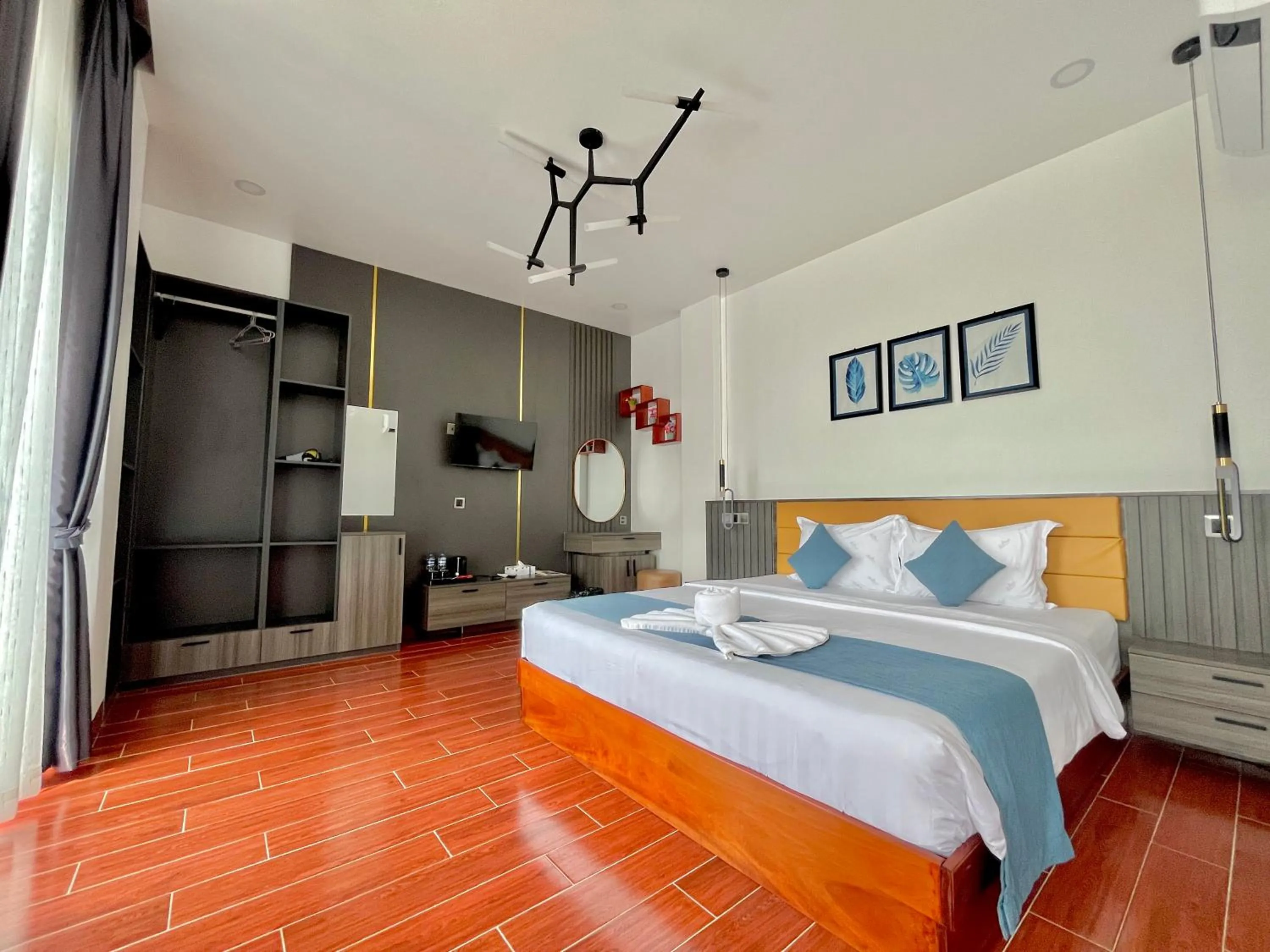 Bed in Kep Sea View Hotel & Sky Bar