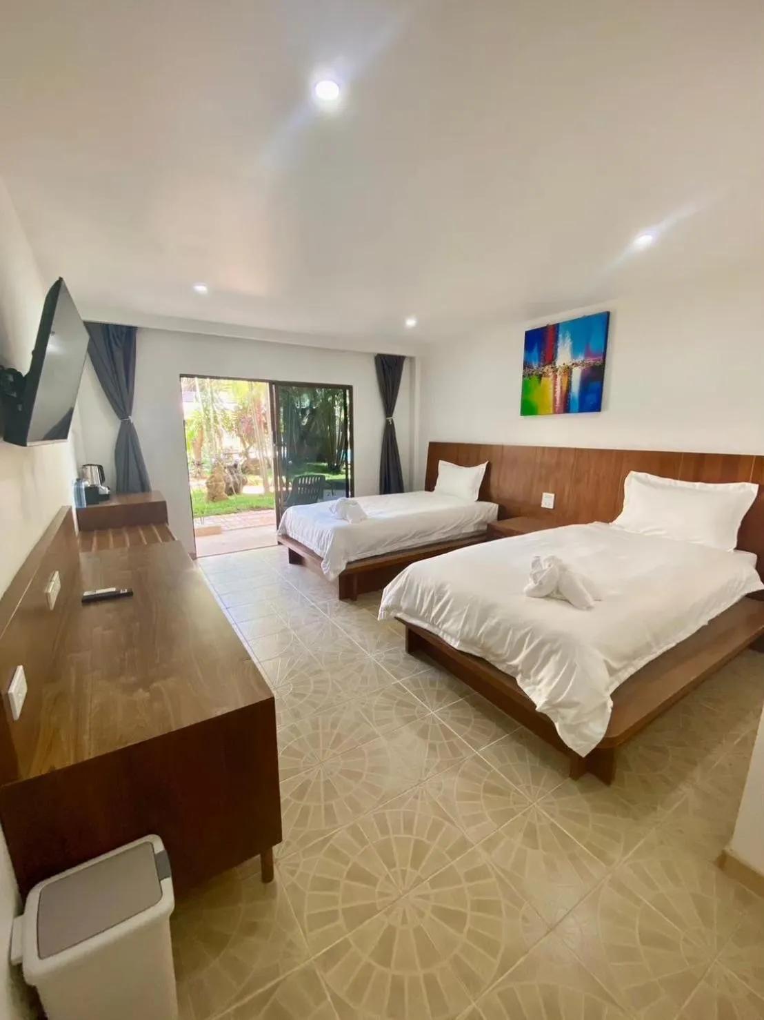 Bed in V Beach Resort