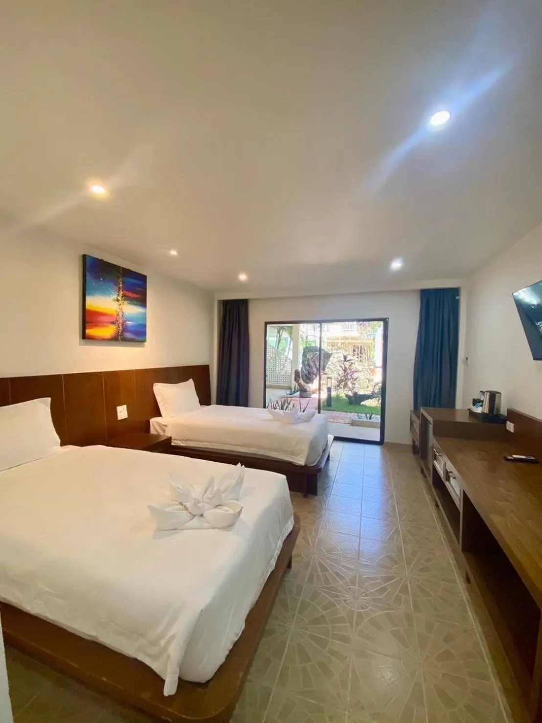 Bed in V Beach Resort