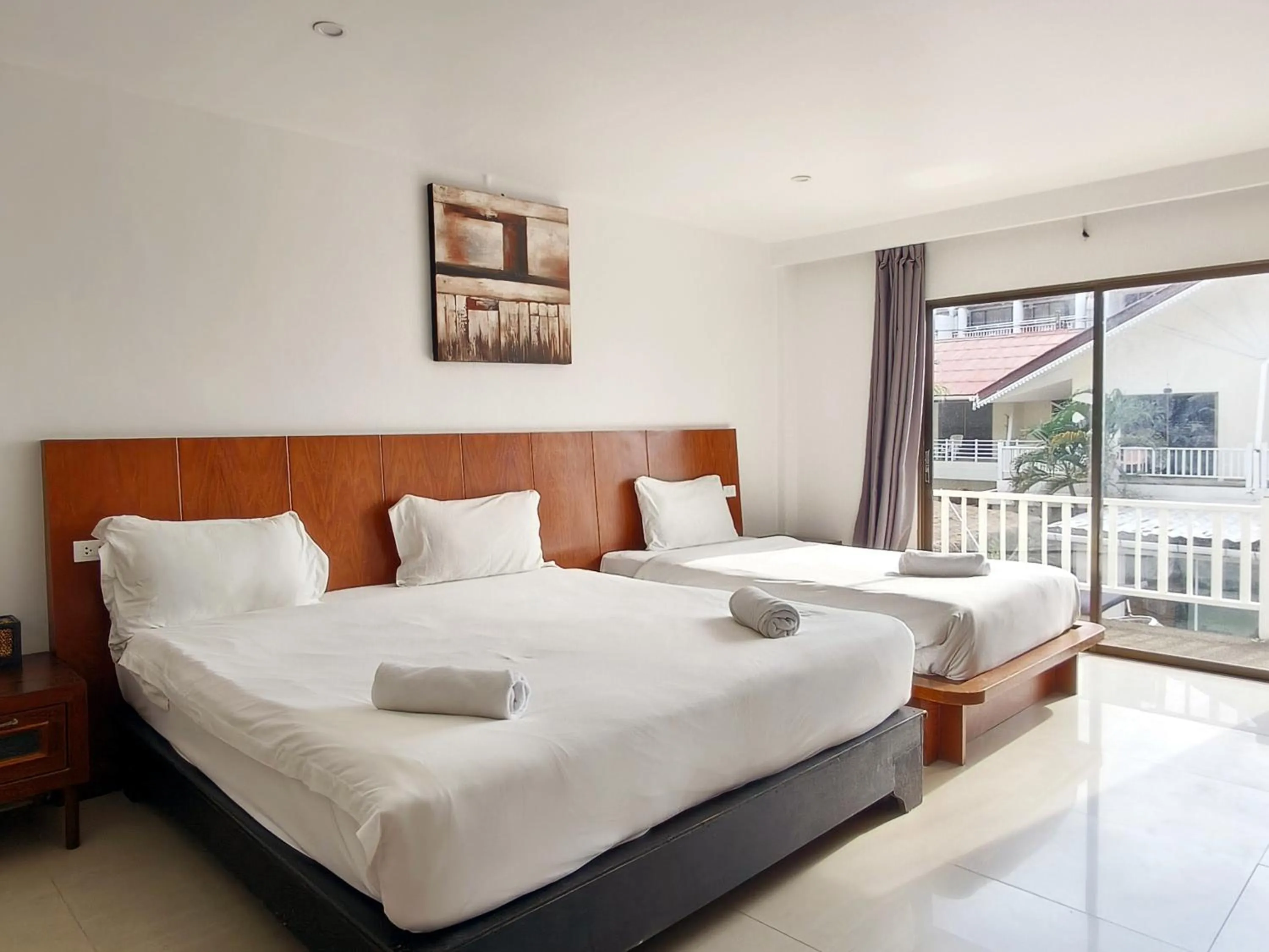 Bed in V Beach Resort