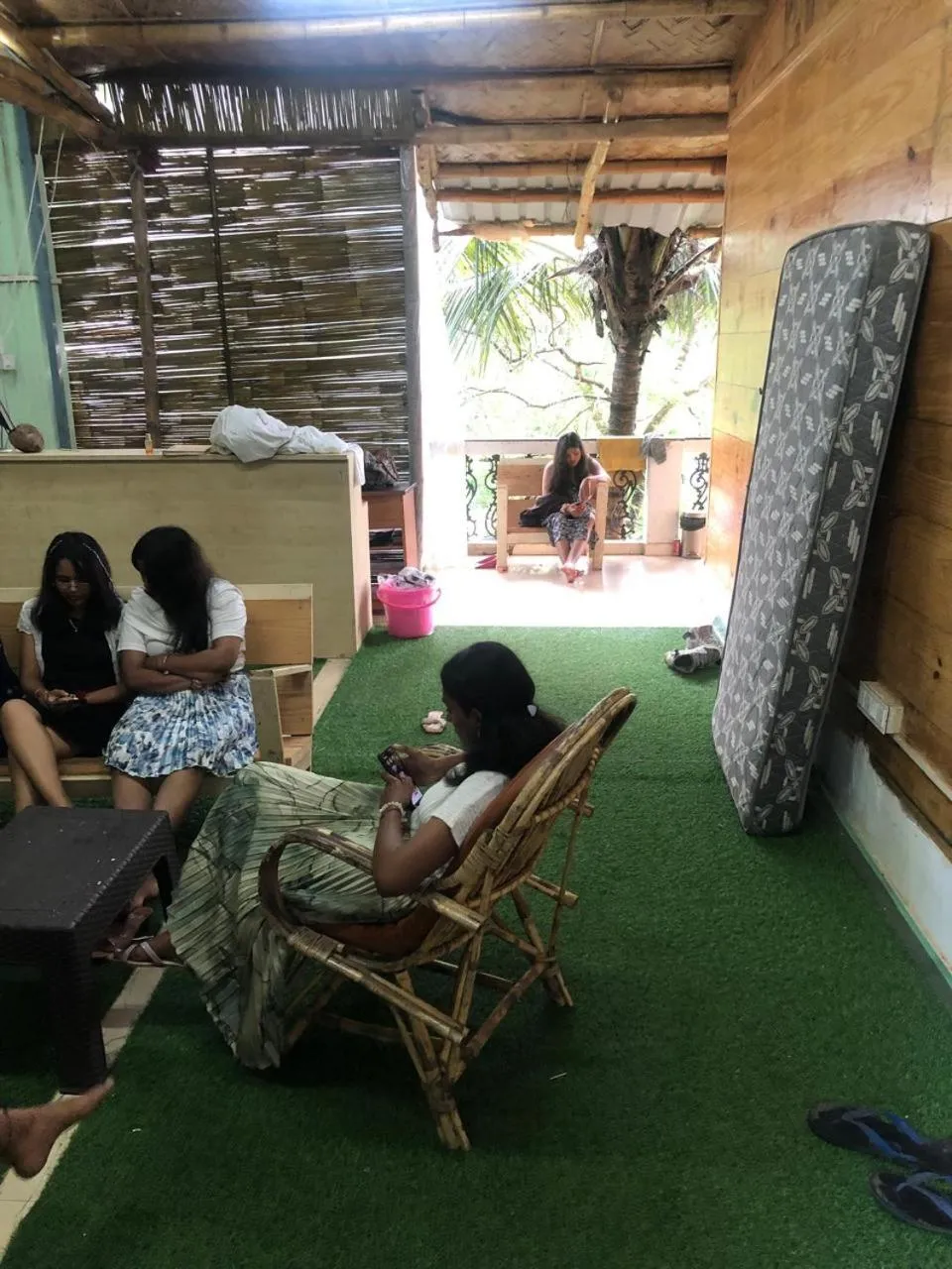 Patio in Jeet hostel and Stay Rooms