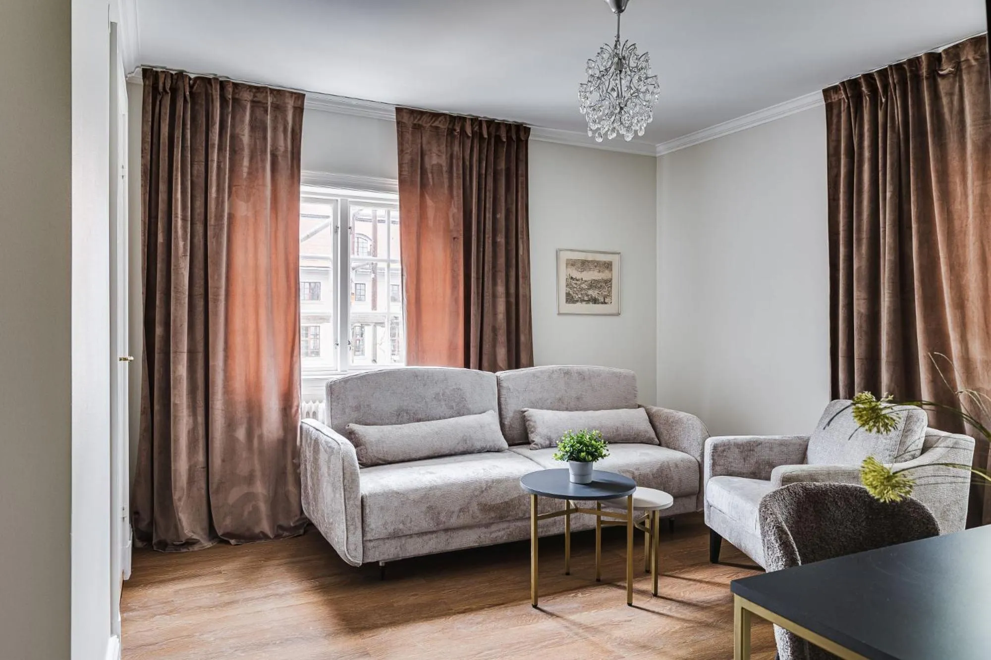 Living room in Söderfors Herrgård