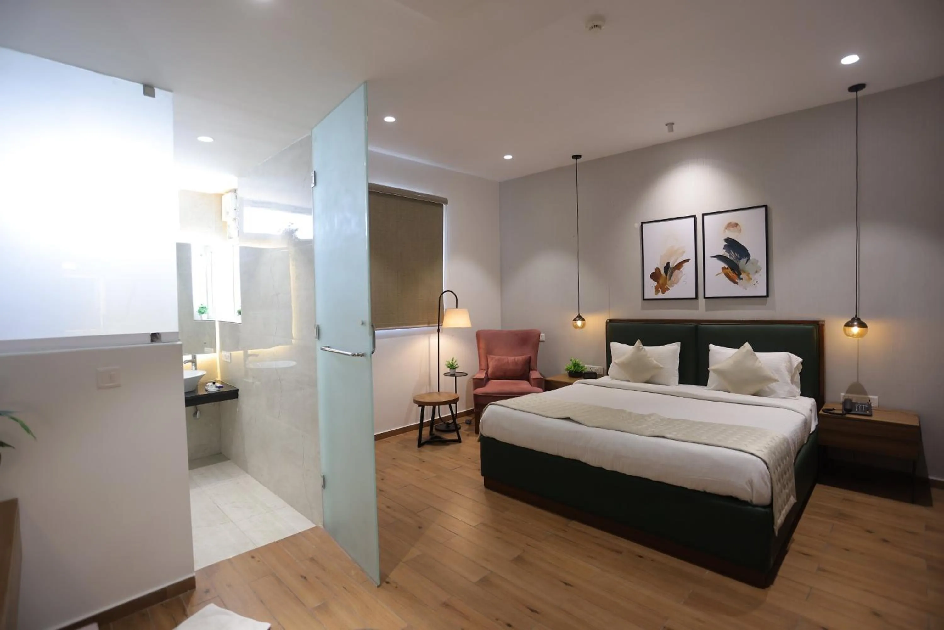 Photo of the whole room in Pondy Heights - Suites and Studios