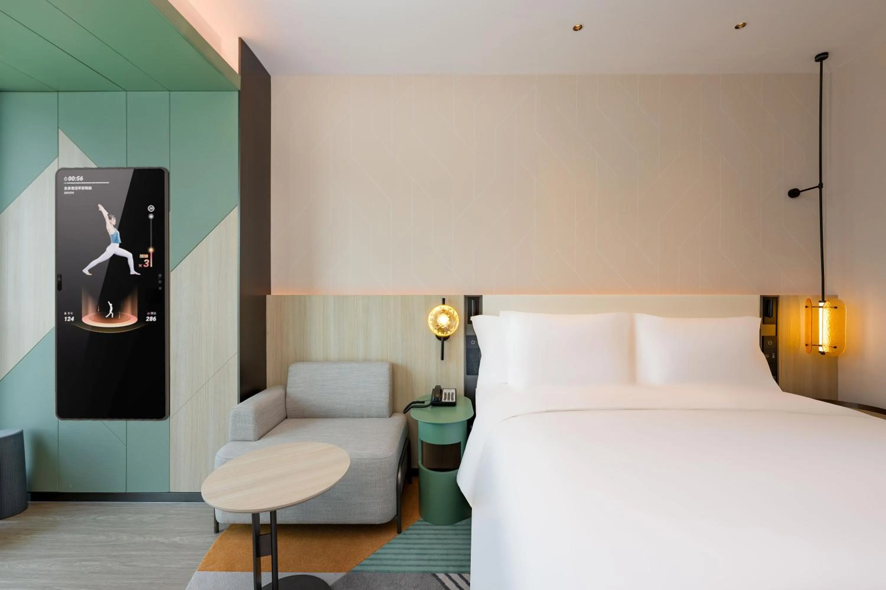 Bedroom, Bed in EVEN Hotel Qingdao Laoshan - an IHG Hotel