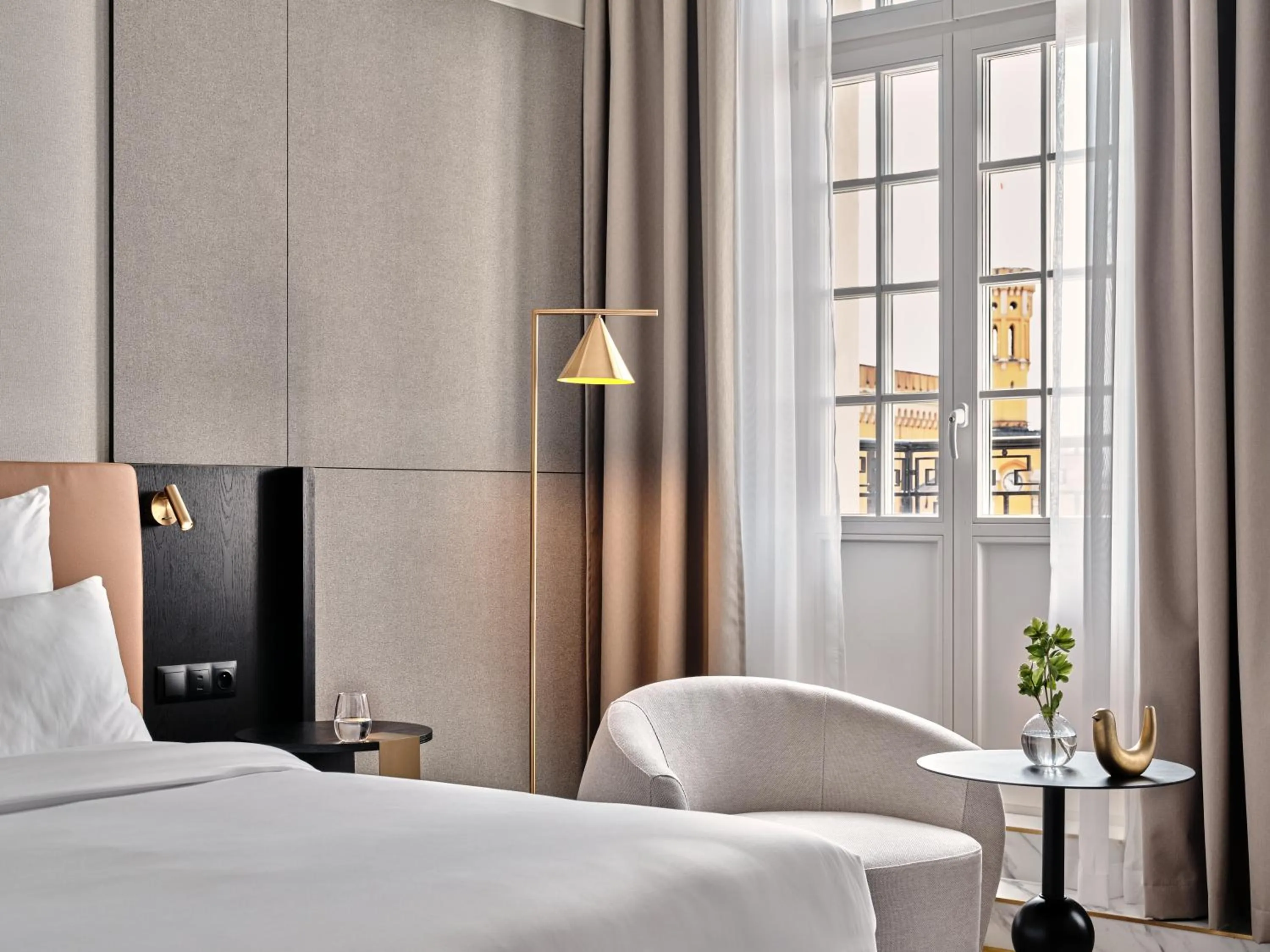 Bed in Mövenpick Grand Hotel Wroclaw