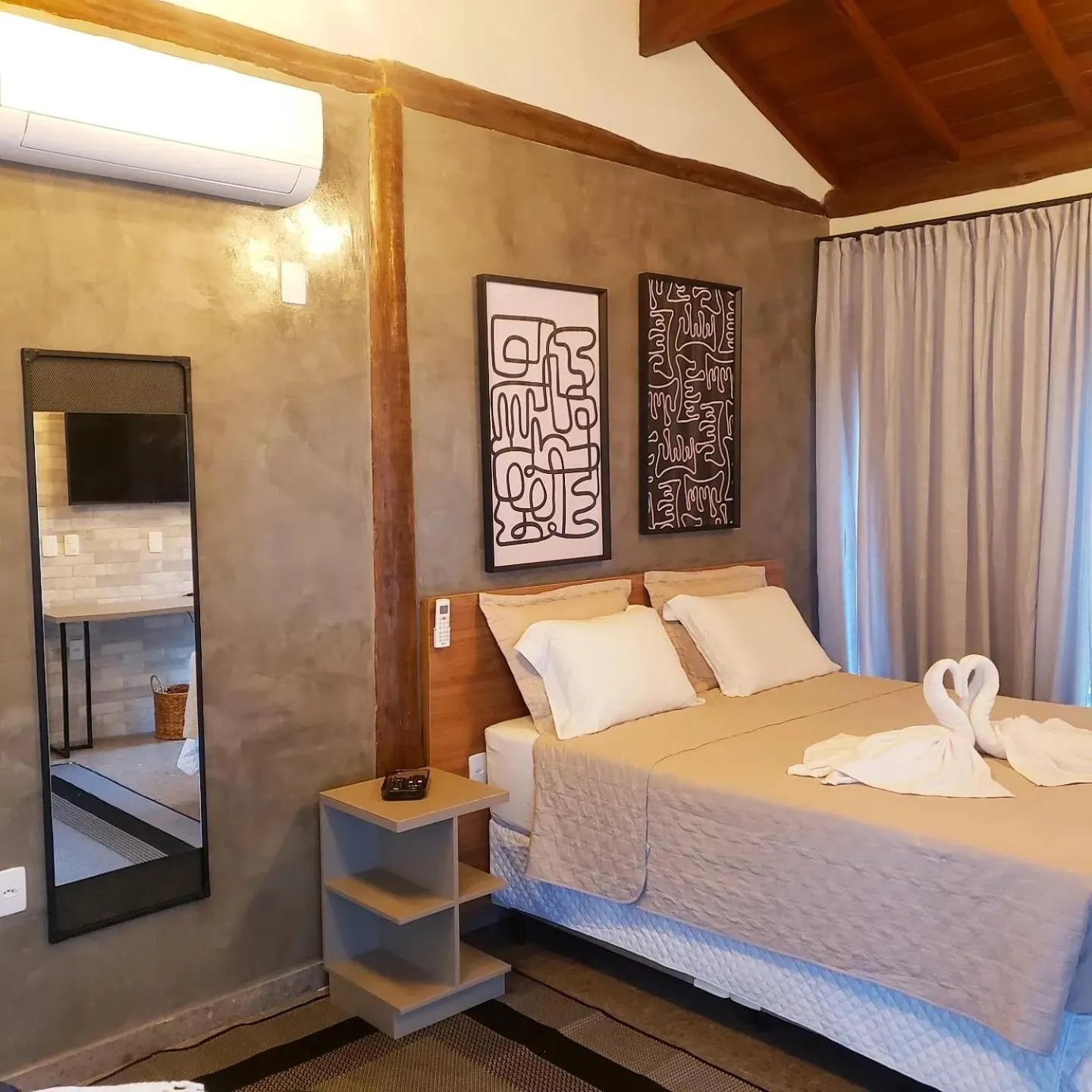 Bed in Pousada Recanto Jota Ge