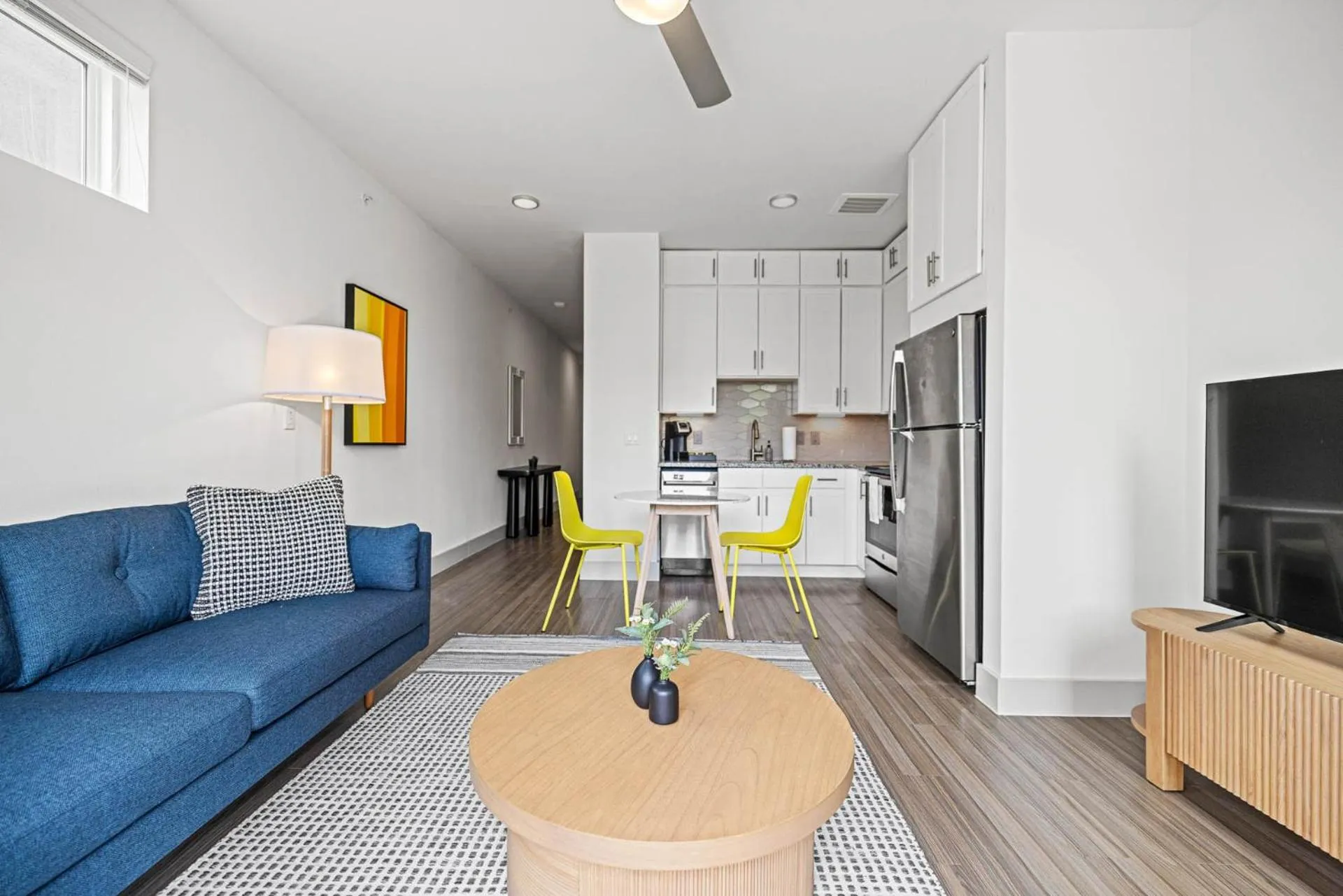 Living room in Placemakr Downtown Austin