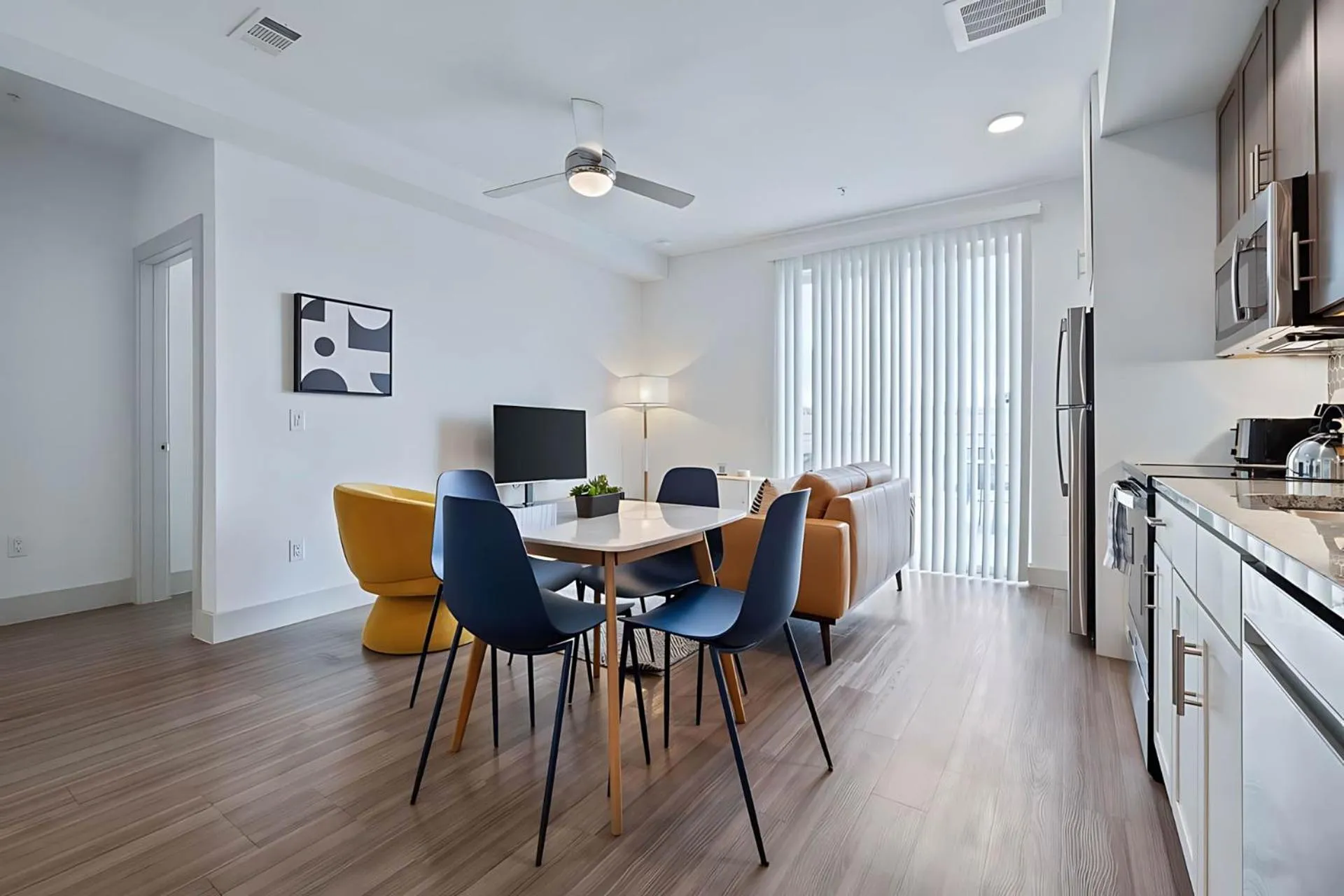 Living room in Placemakr Downtown Austin