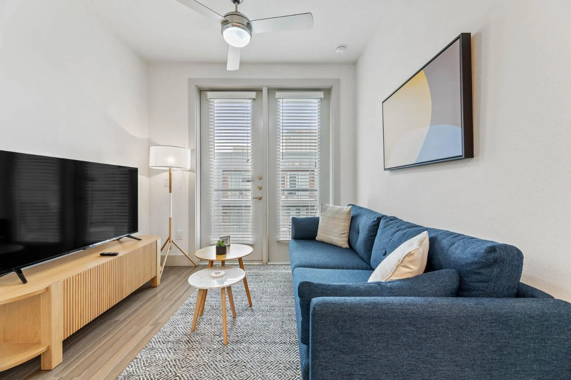 Living room in Placemakr Downtown Austin