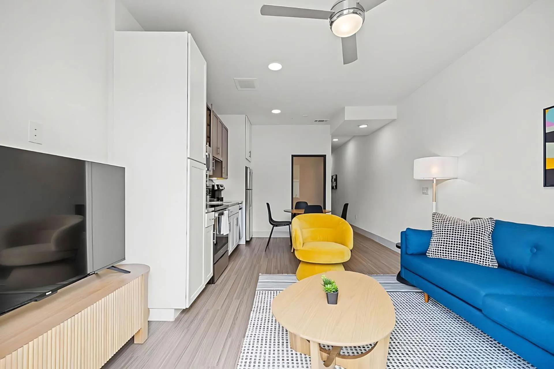 Living room in Placemakr Downtown Austin