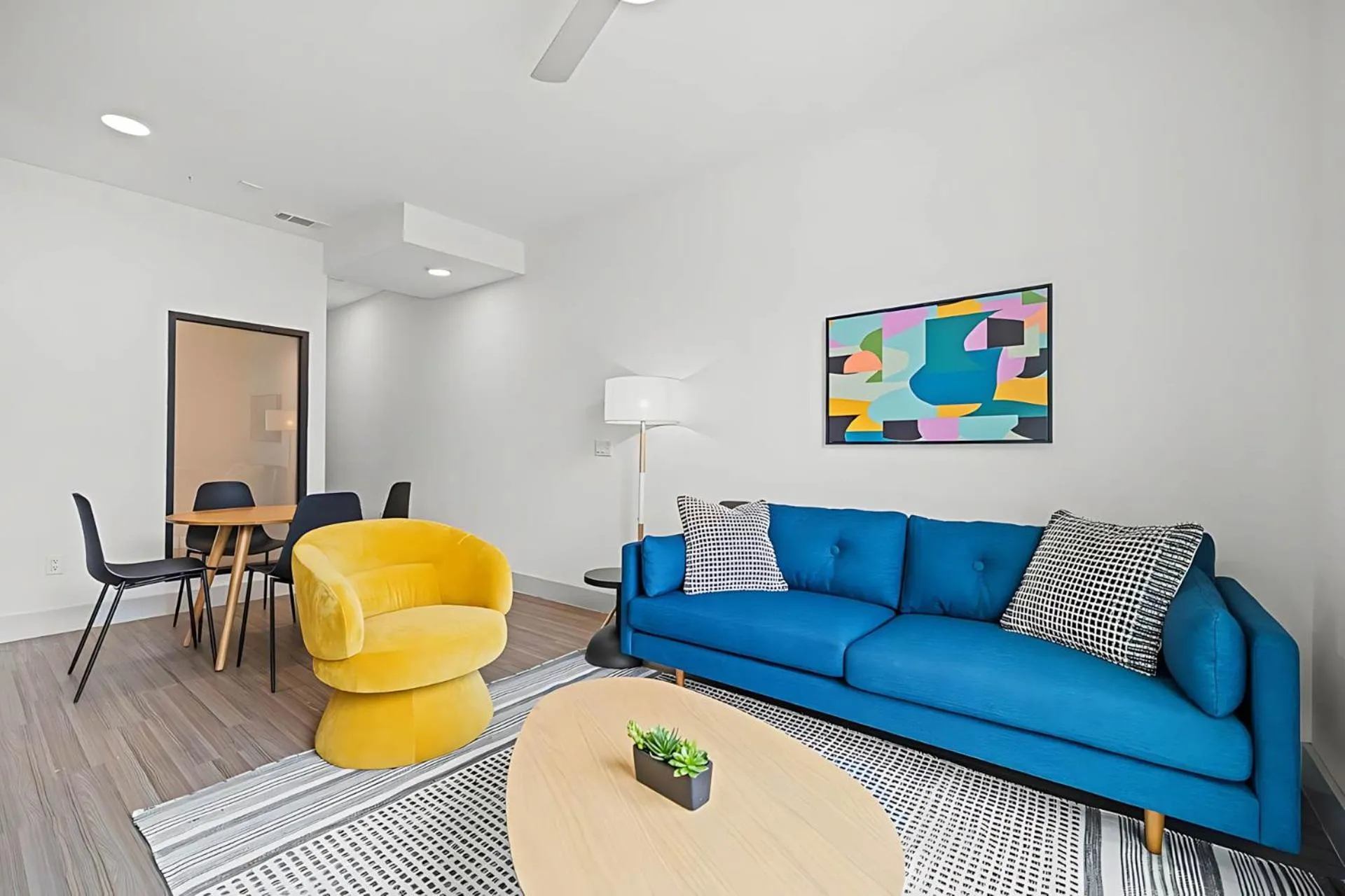 Living room in Placemakr Downtown Austin