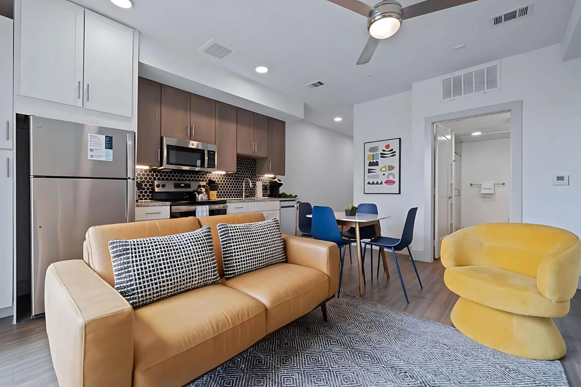 Living room in Placemakr Downtown Austin