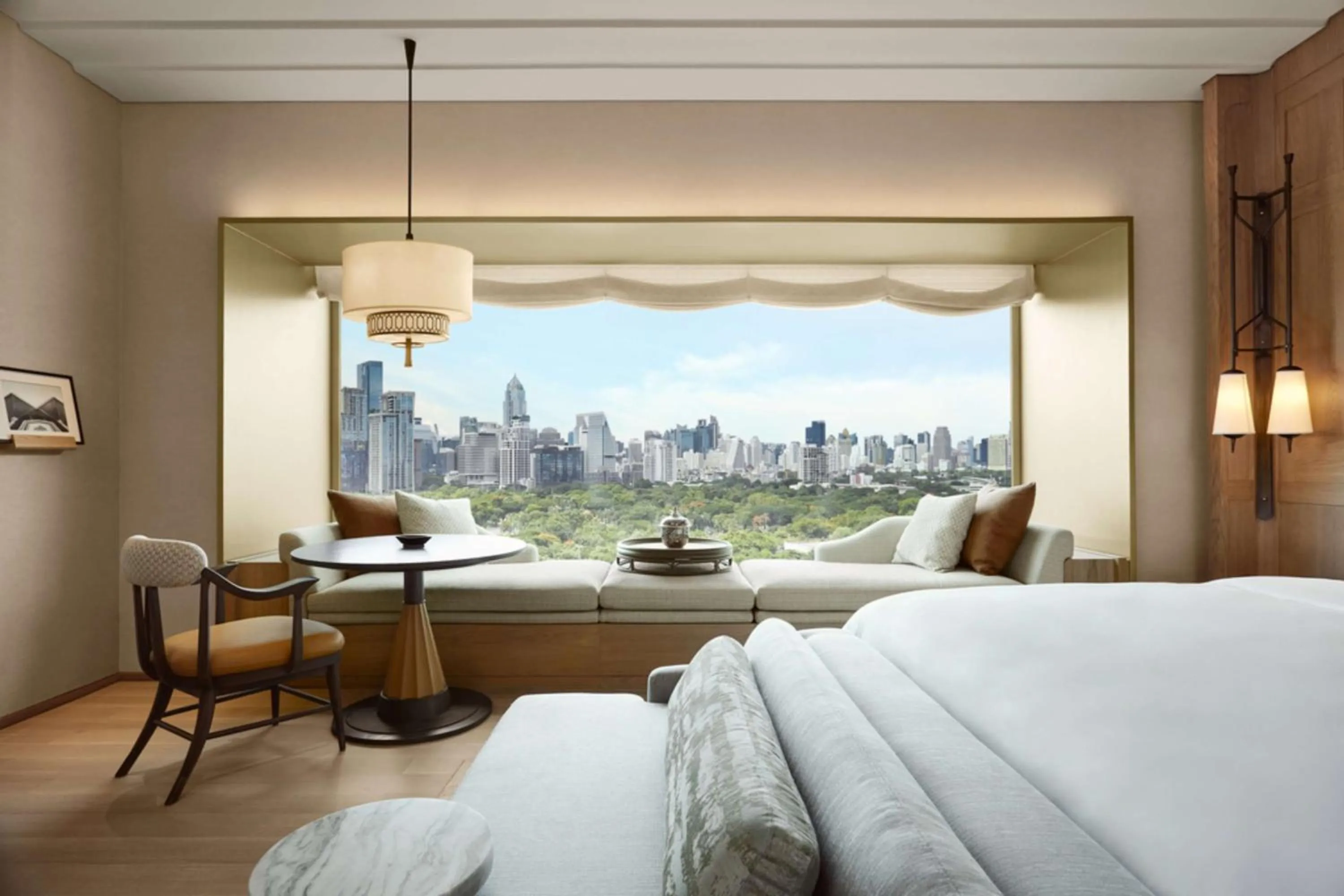 View (from property/room), Bed in Dusit Thani Bangkok