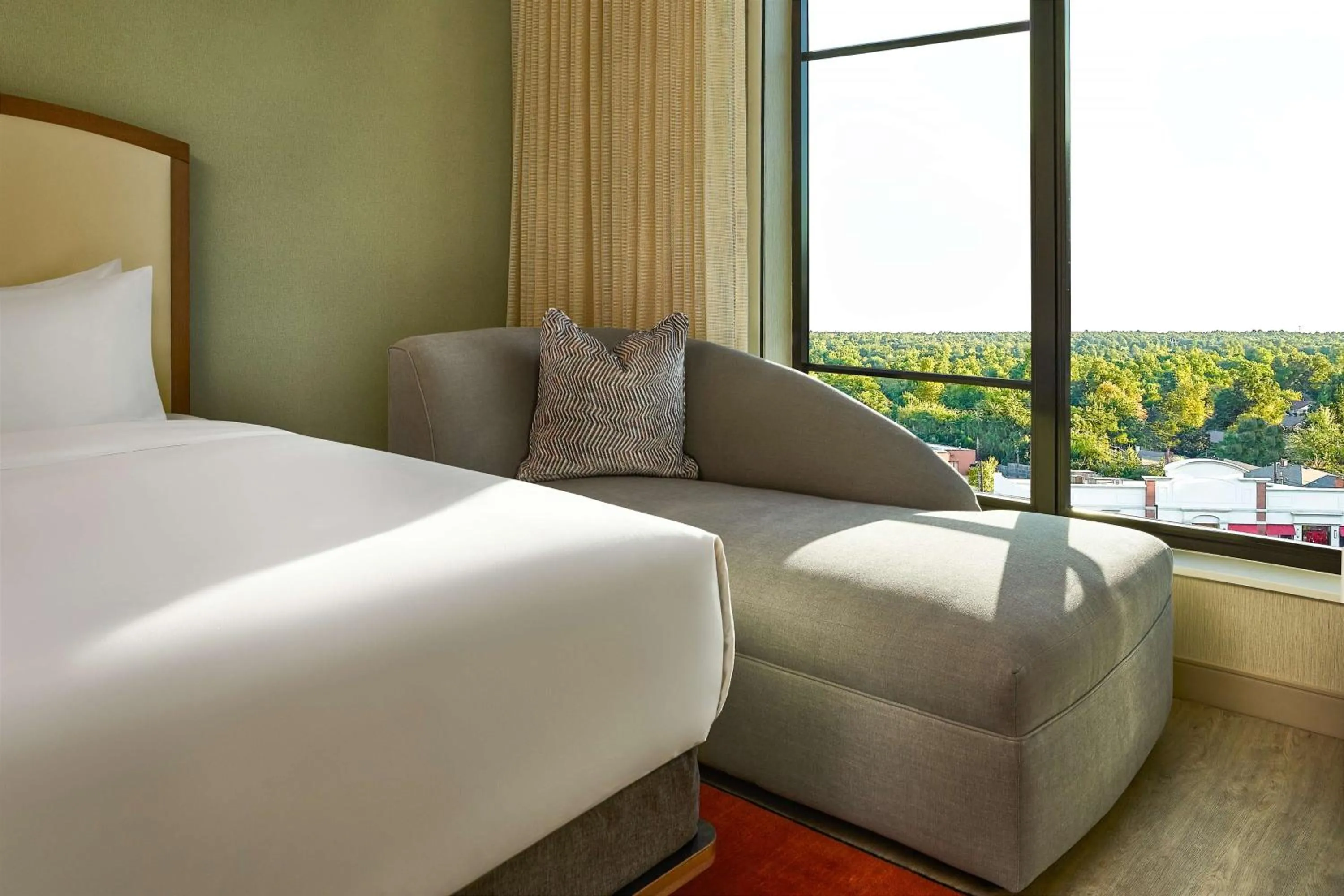 Living room, Bed in Lively Hotel On Oak Oklahoma City, Tapestry By Hilton