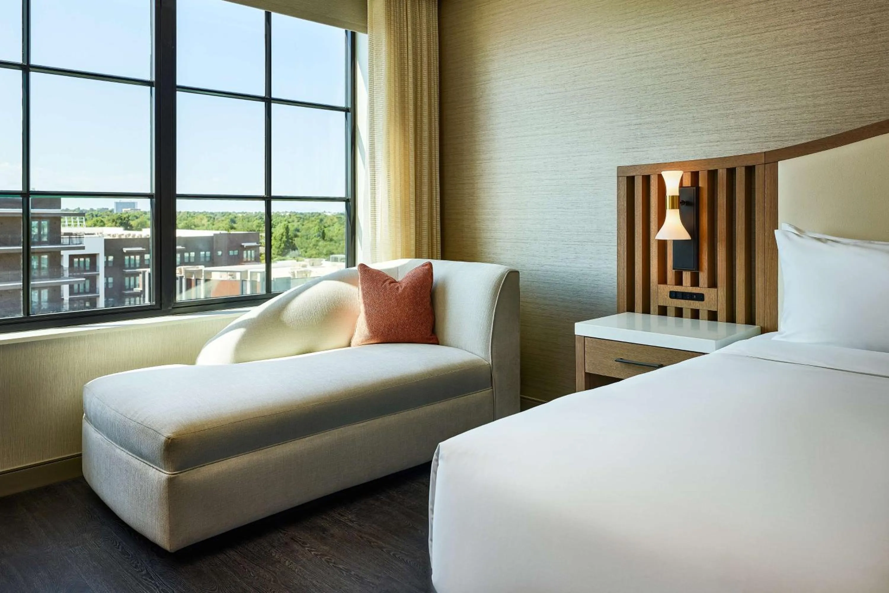 Living room, Bed in Lively Hotel On Oak Oklahoma City, Tapestry By Hilton