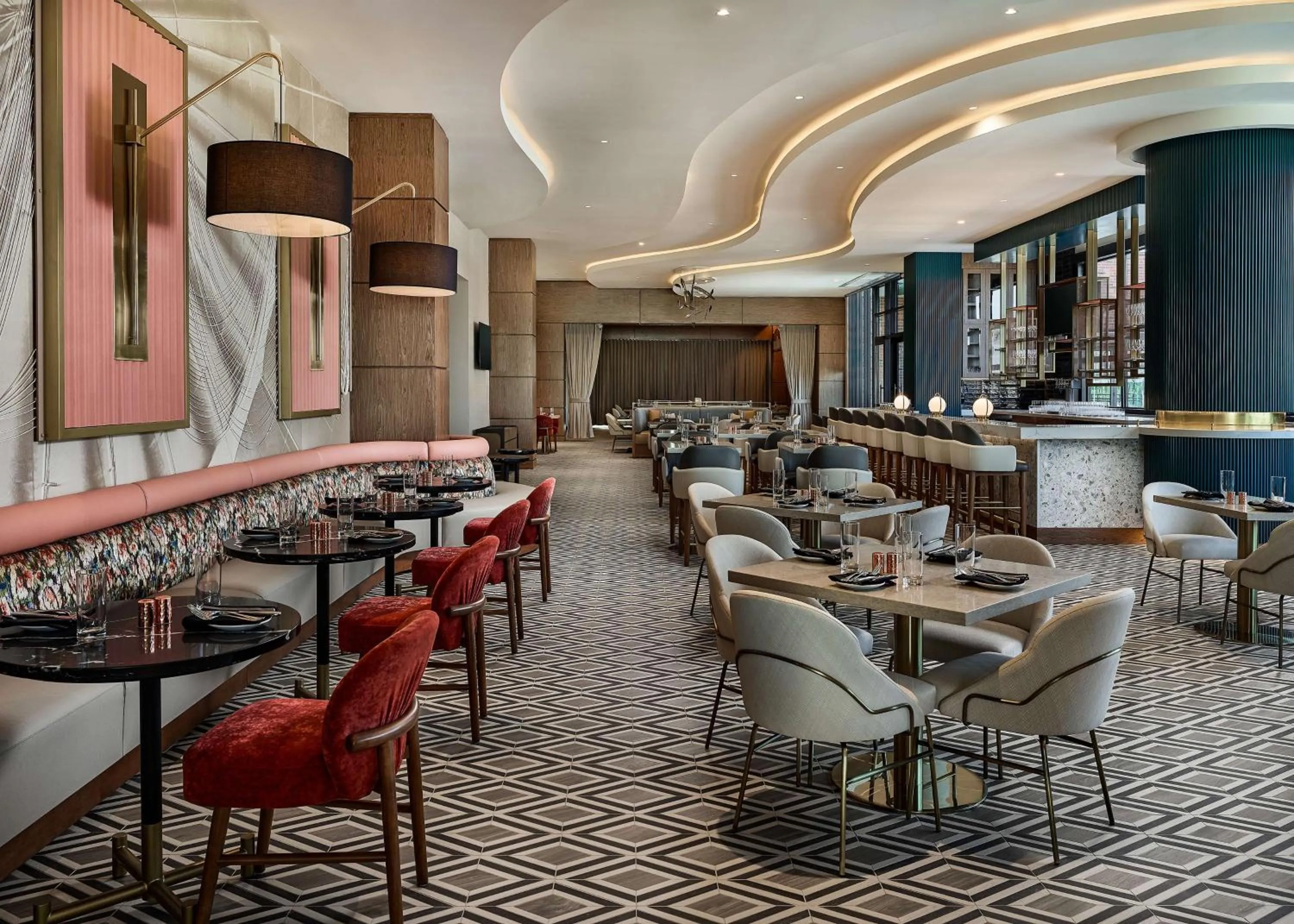 Lounge or bar in Lively Hotel On Oak Oklahoma City, Tapestry By Hilton