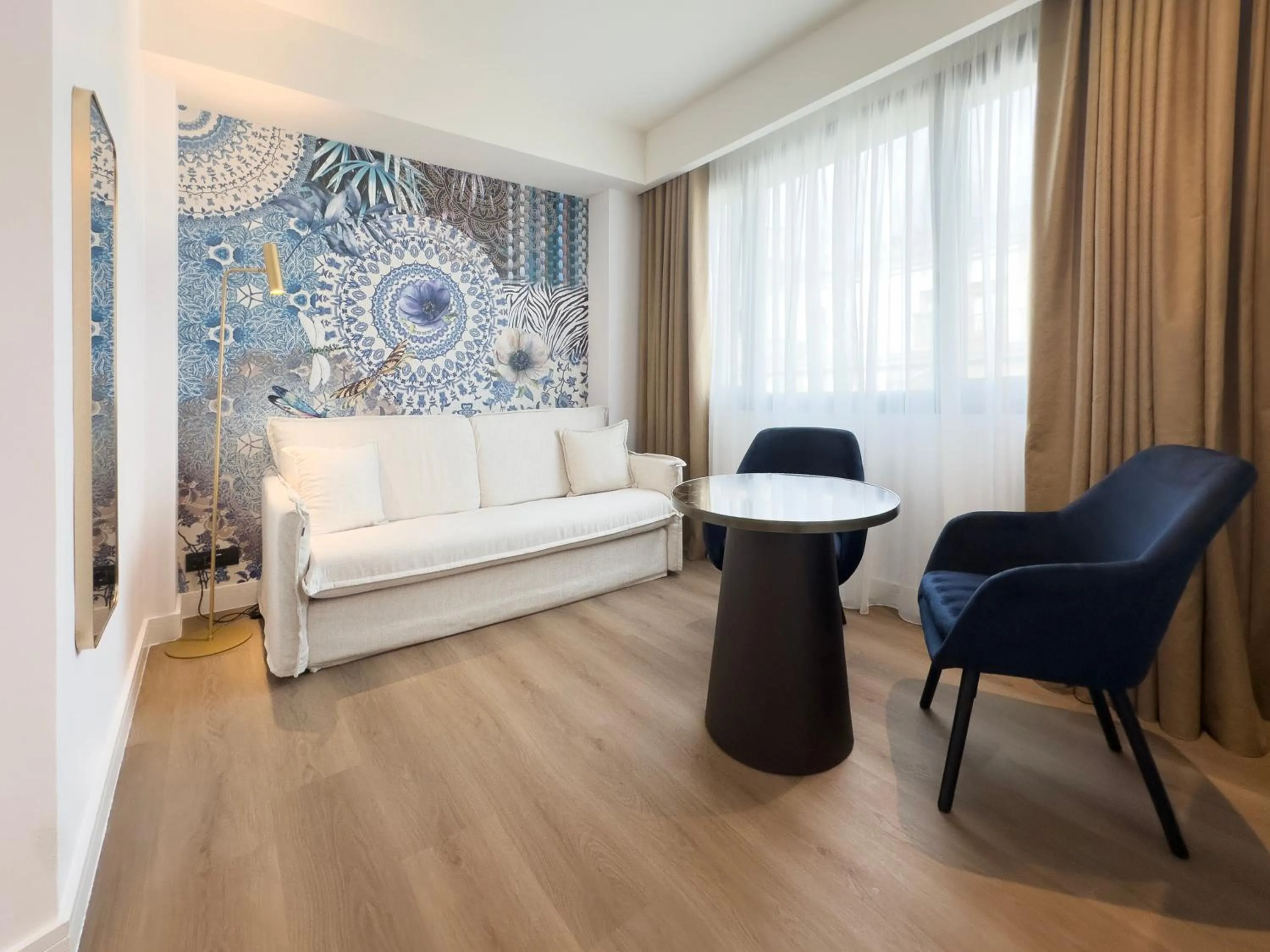 Seating area in Luwian Athens Boutique Hotel