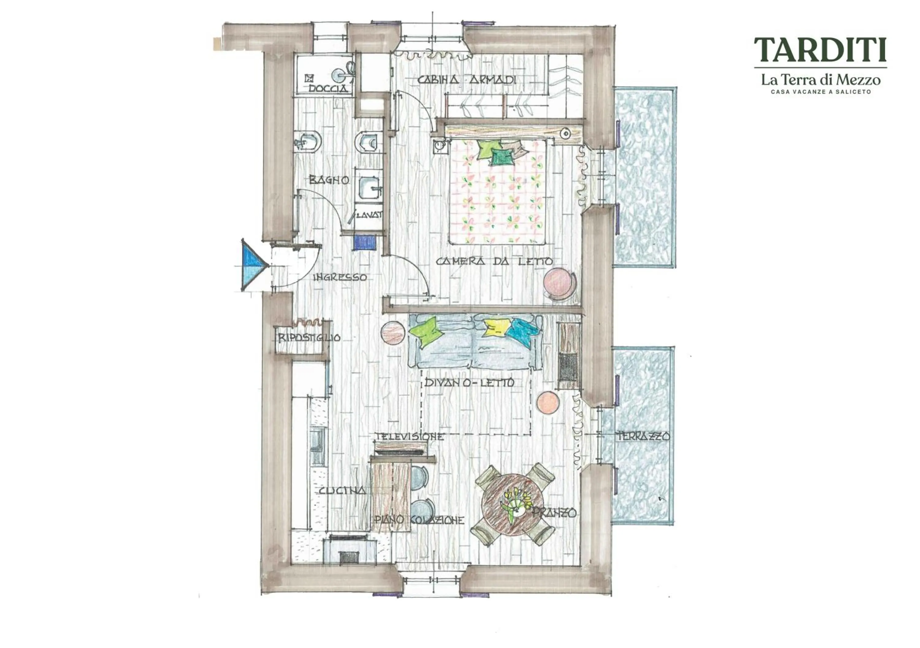 Floor plan in La Terra di Mezzo