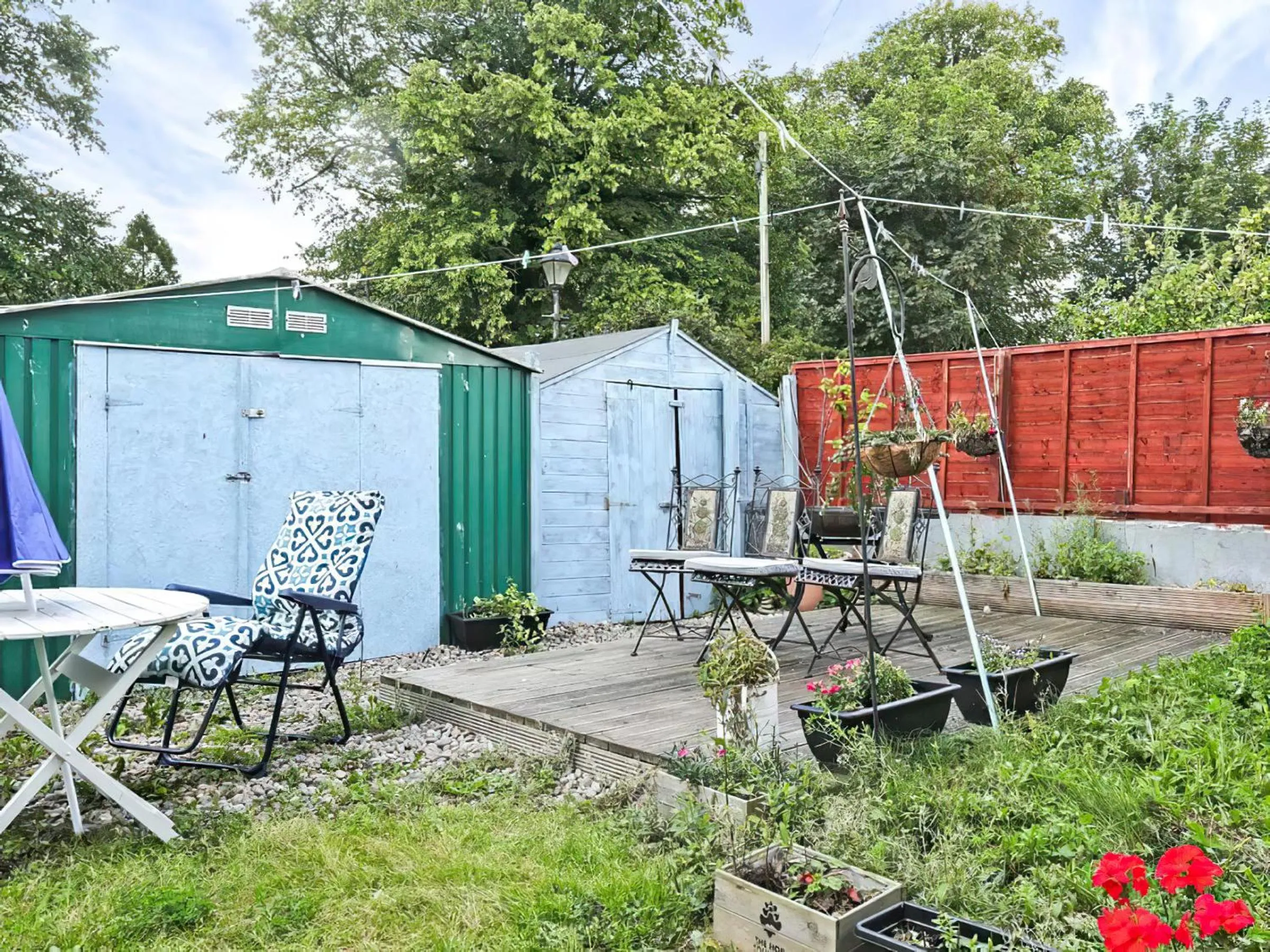 Patio in Hope & Anchor, Hadrian's Wall, Port Carlisle, Solway Firth, Area of Natural Beauty