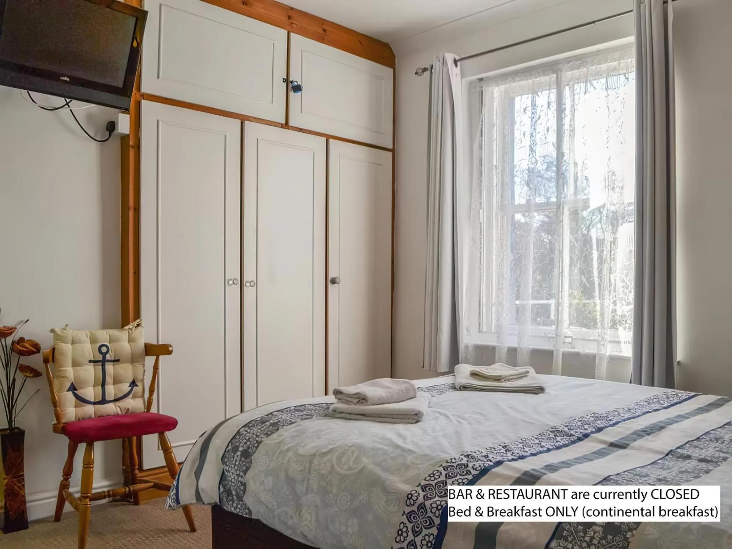 Bed in Hope & Anchor, Hadrian's Wall, Port Carlisle, Solway Firth, Area of Natural Beauty