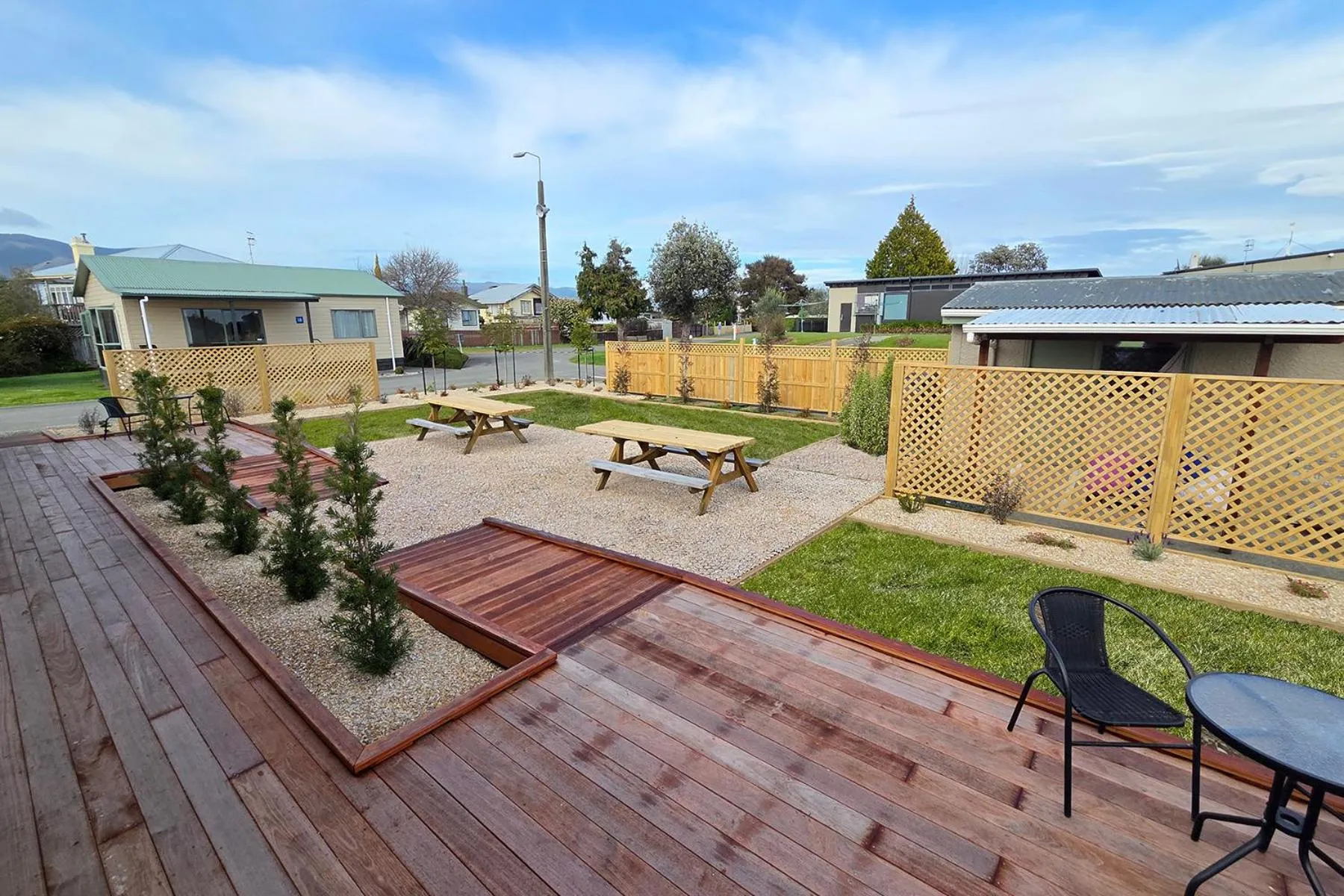 Garden in Tāhuna Beach Holiday Park