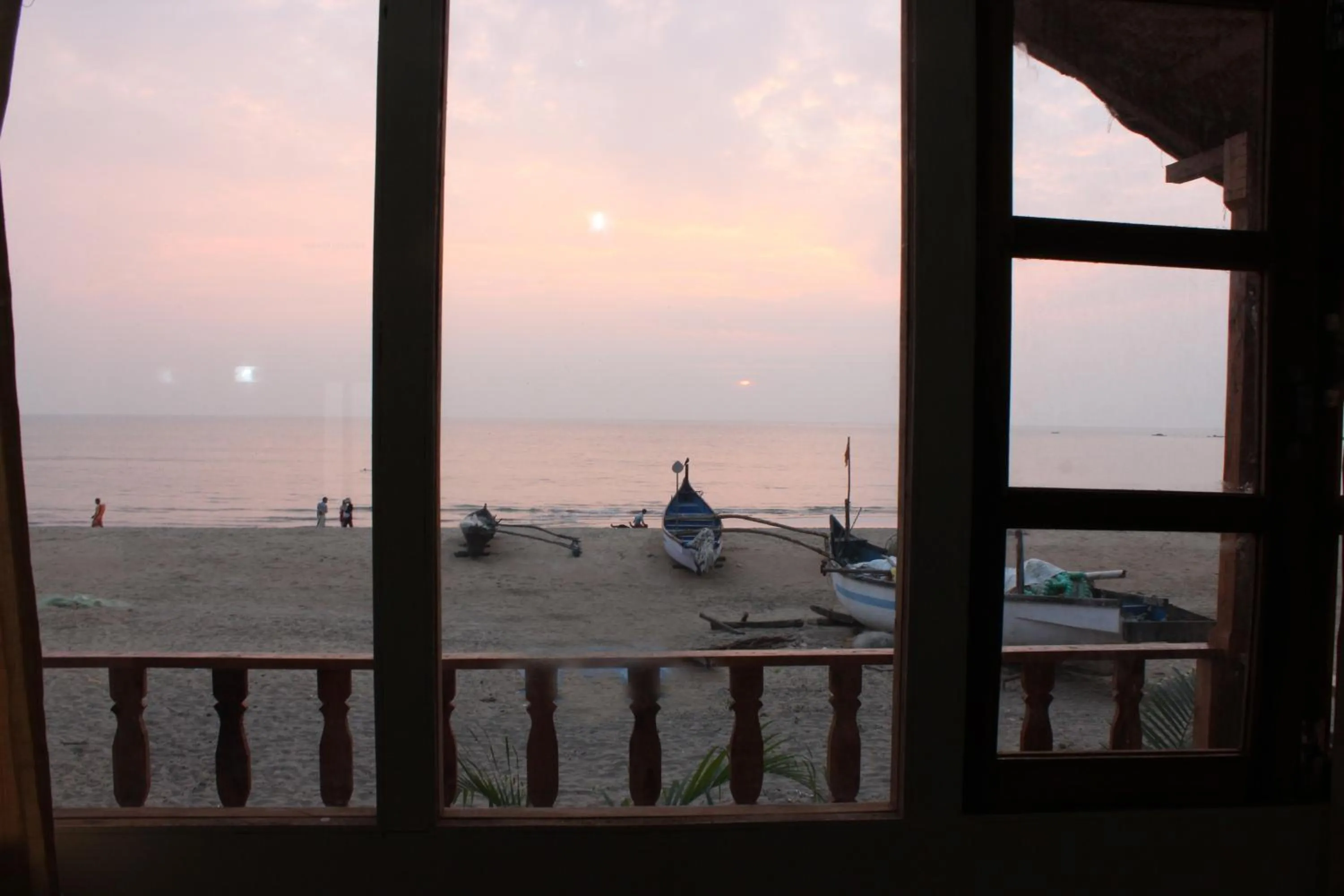 Sunset in Sea Front Beach Huts