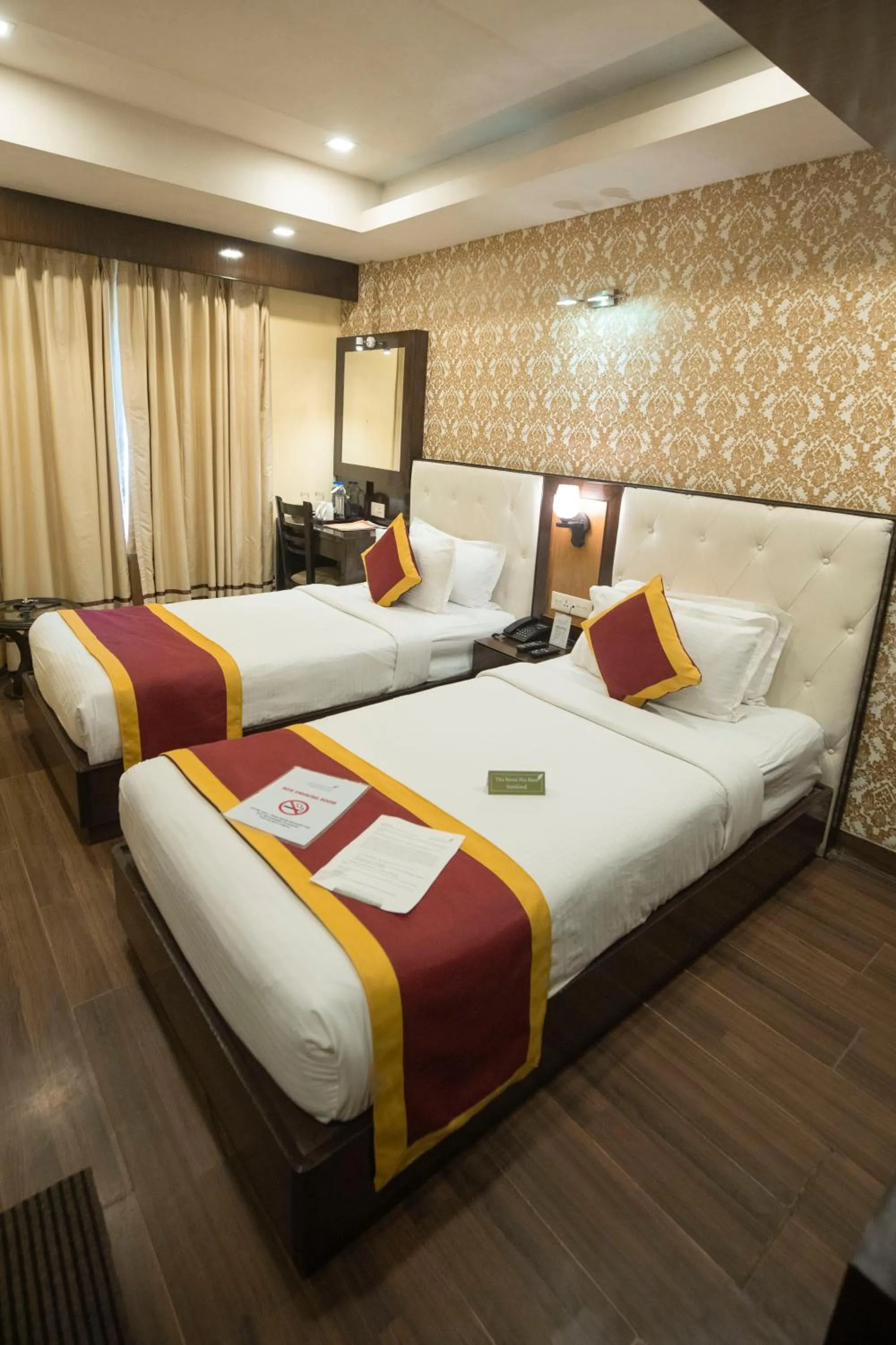 Bed in Ethnotel, Kolkata Airport