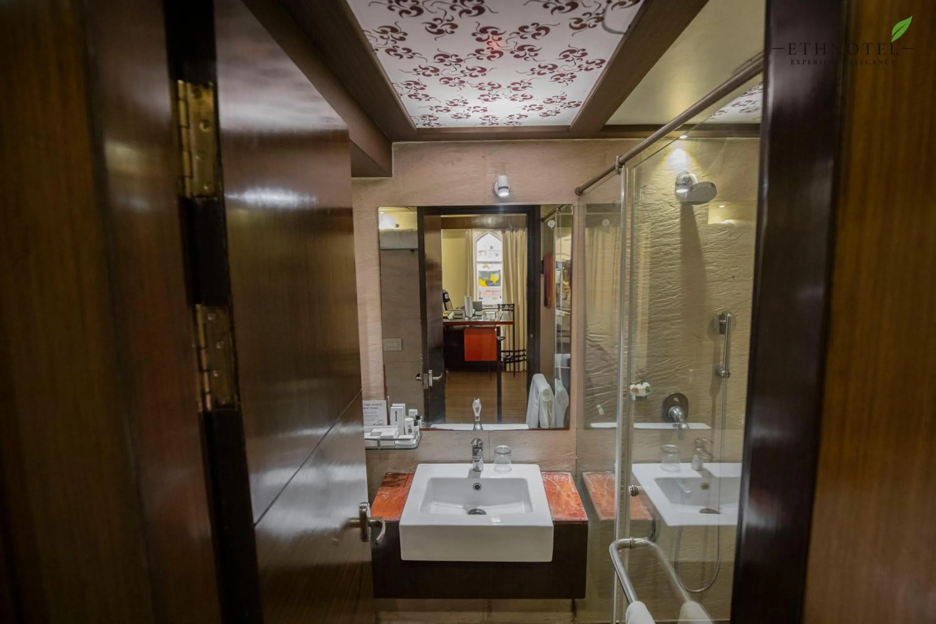 Bathroom in Ethnotel, Kolkata Airport
