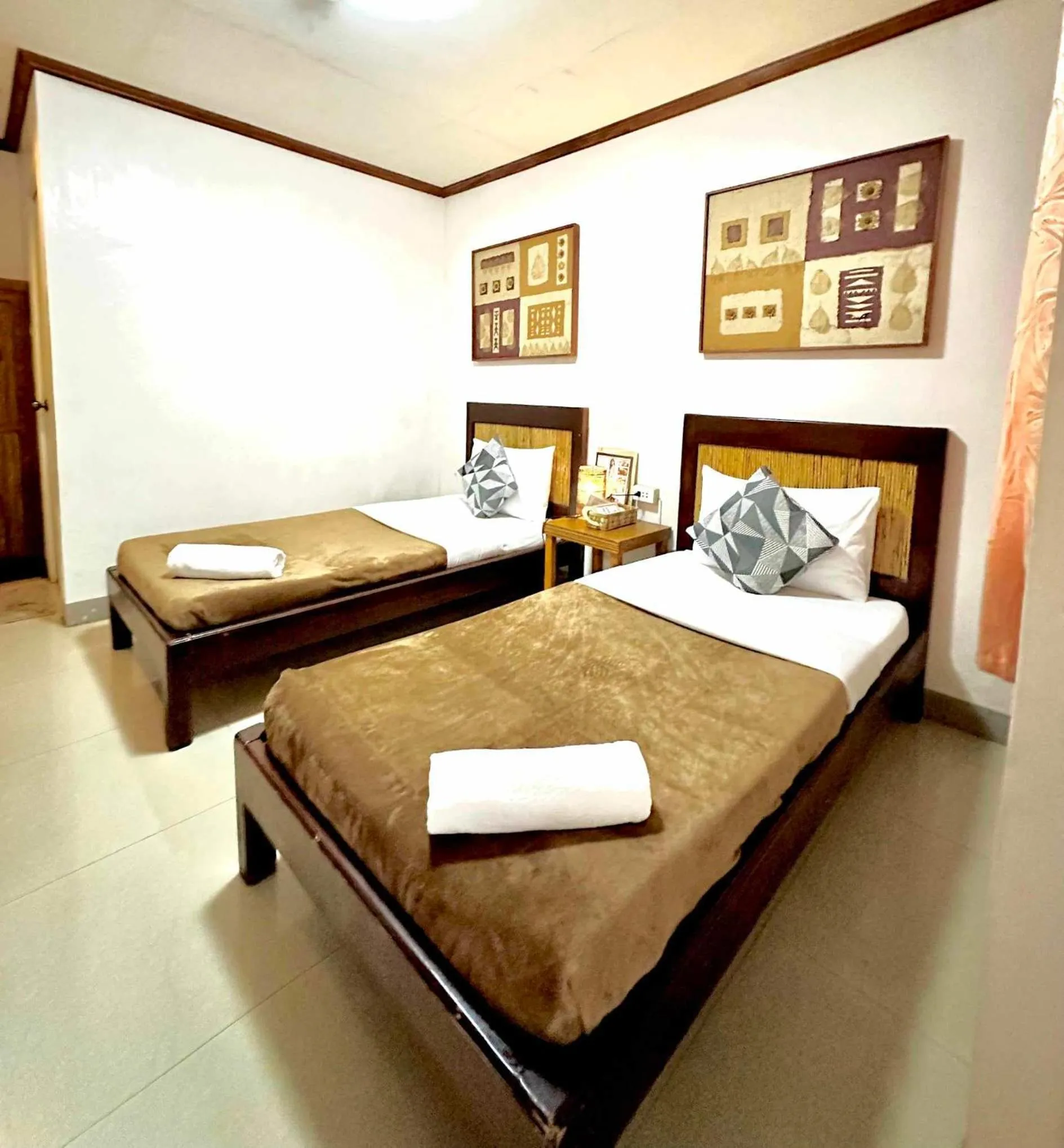 Bed in Papierus Pensionne