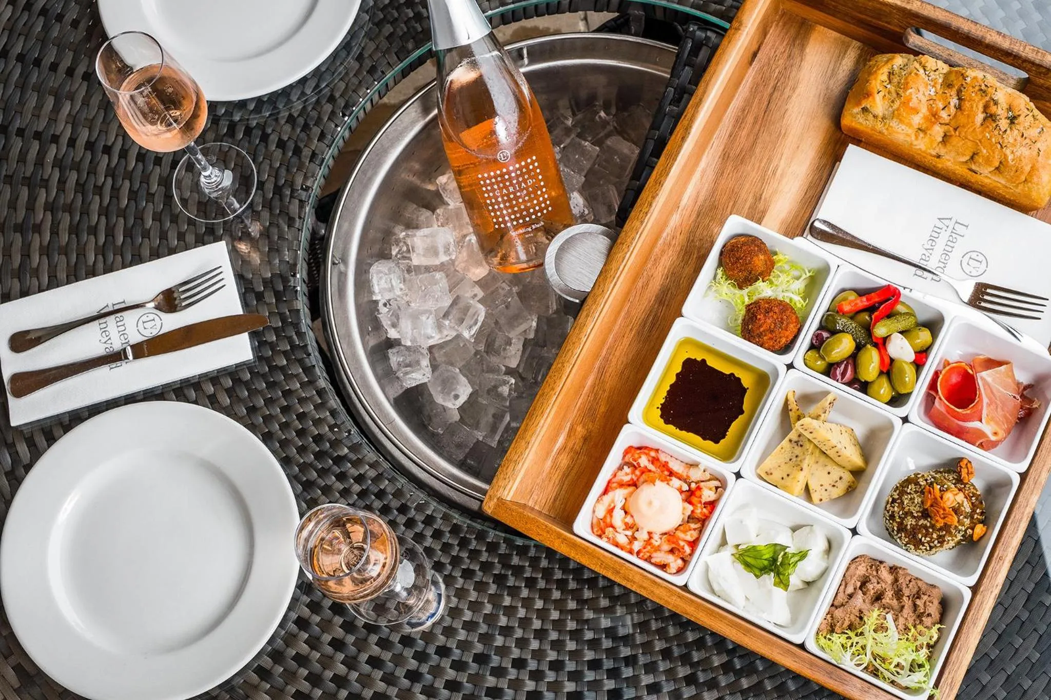 Food in Llanerch Vineyard Hotel