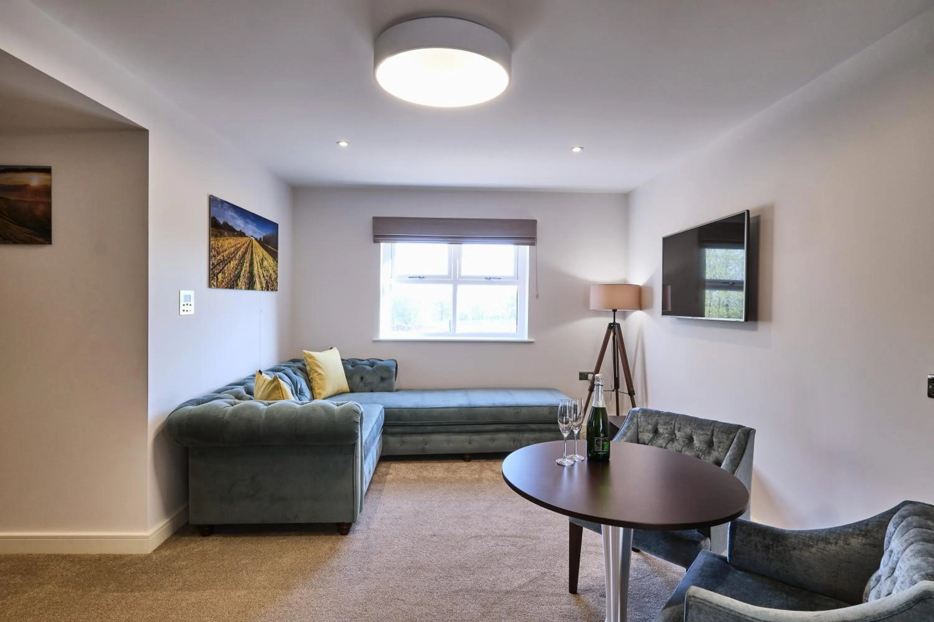 Living room in Llanerch Vineyard Hotel