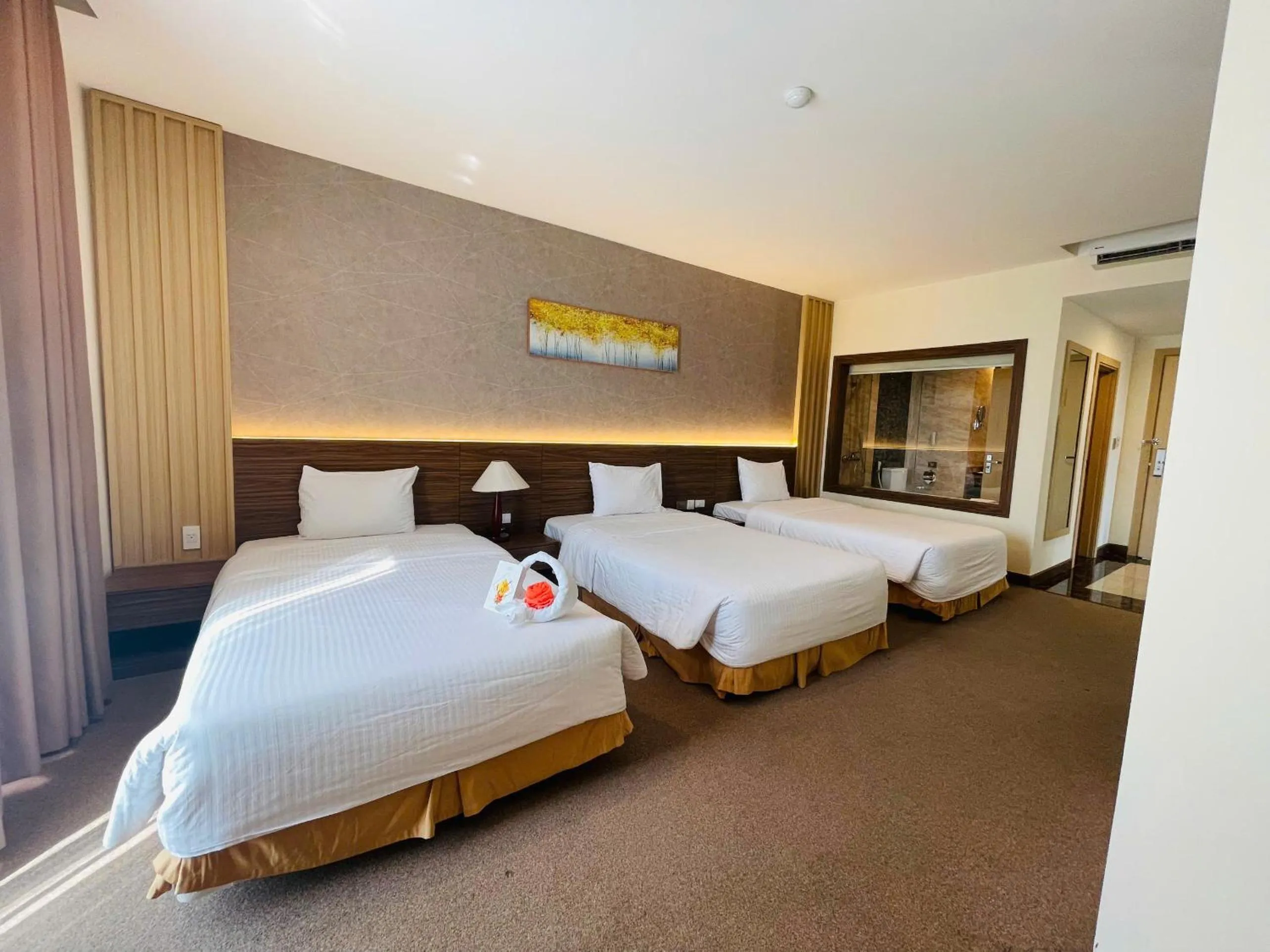 Bed in Muong Thanh Grand Quang Tri Hotel