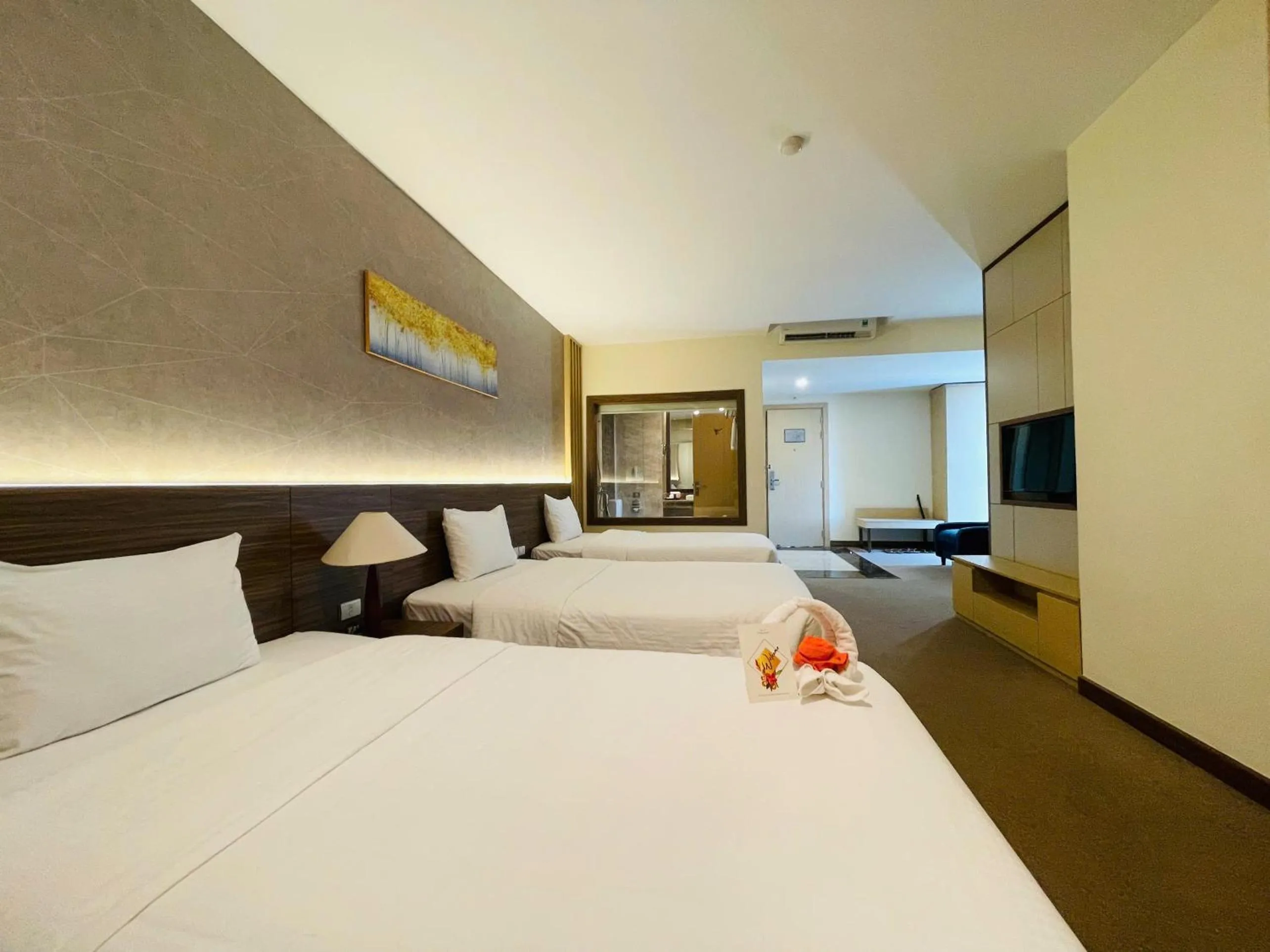 Bed in Muong Thanh Grand Quang Tri Hotel