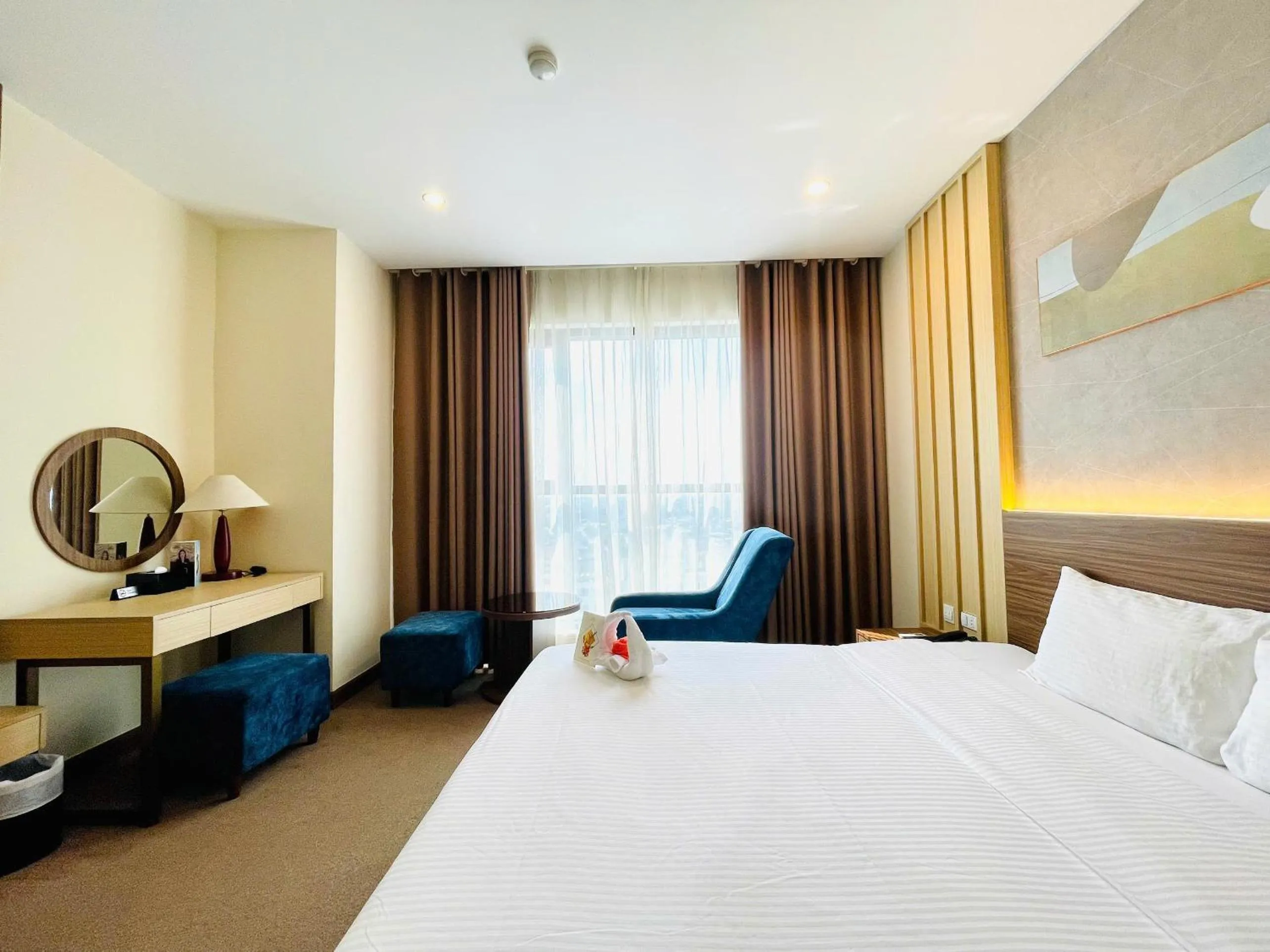 Bed in Muong Thanh Grand Quang Tri Hotel