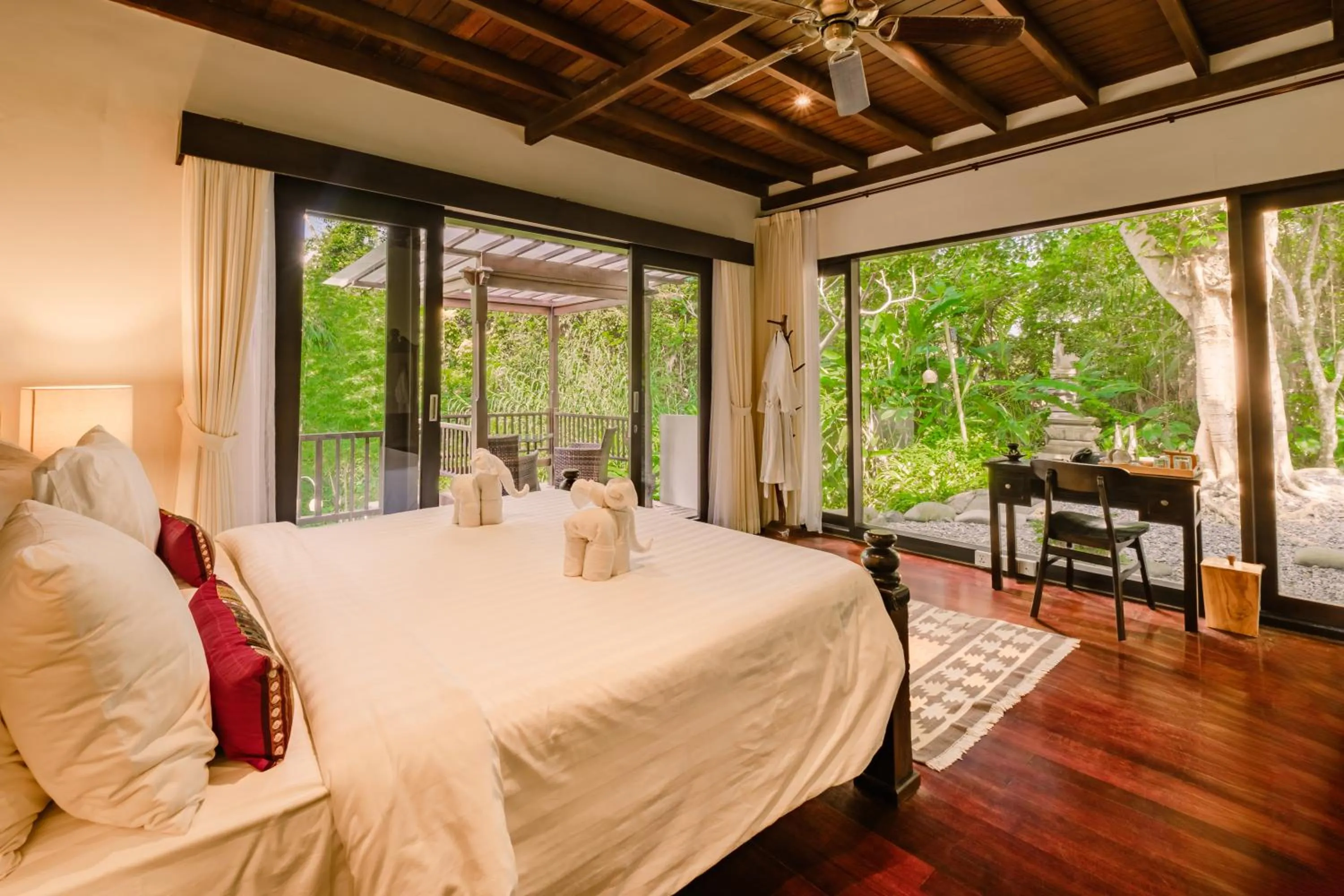 Bed in BeingSattvaa Luxury Ubud