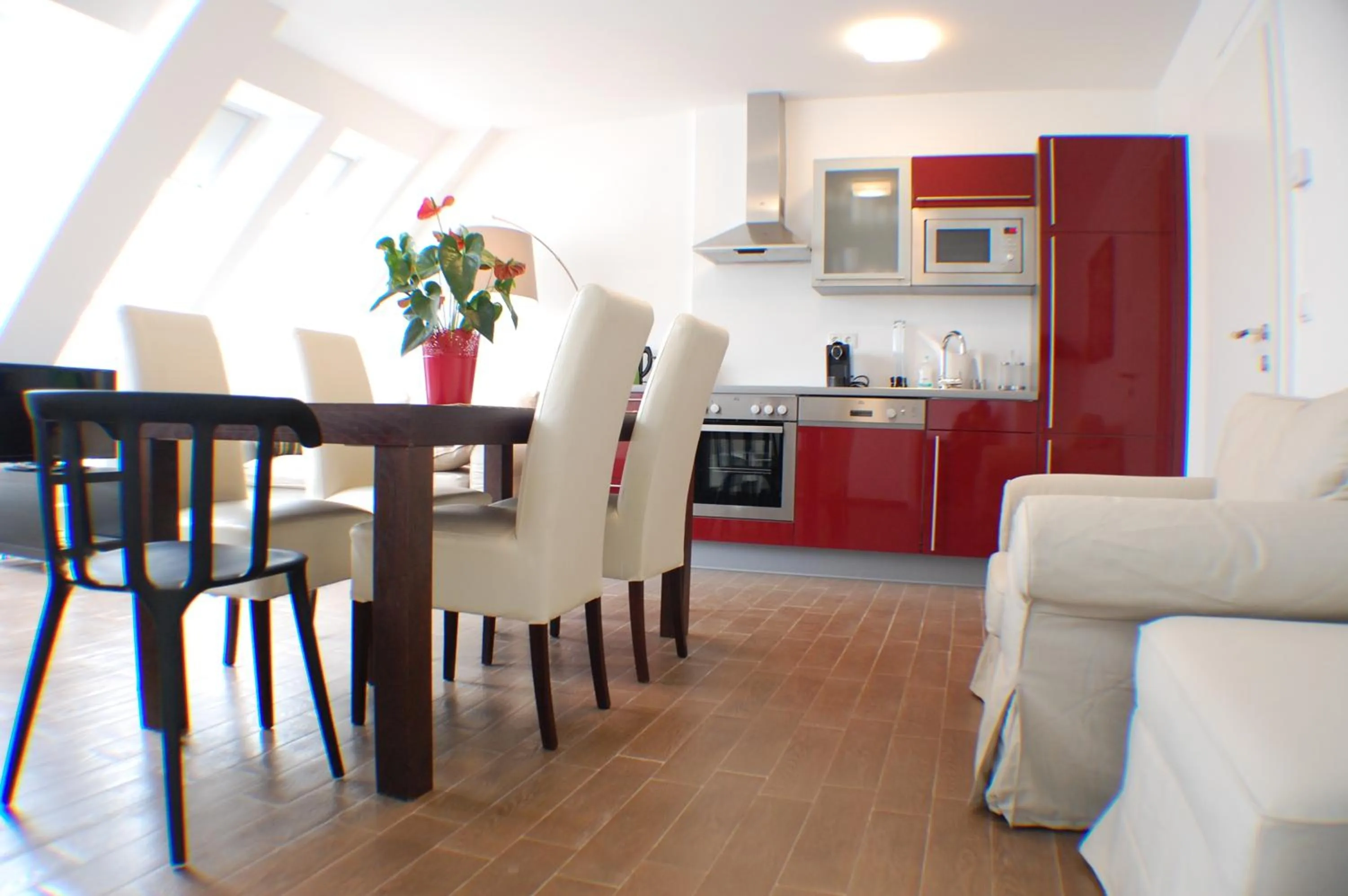 Kitchen or kitchenette in Alga Apartments am Westbahnhof