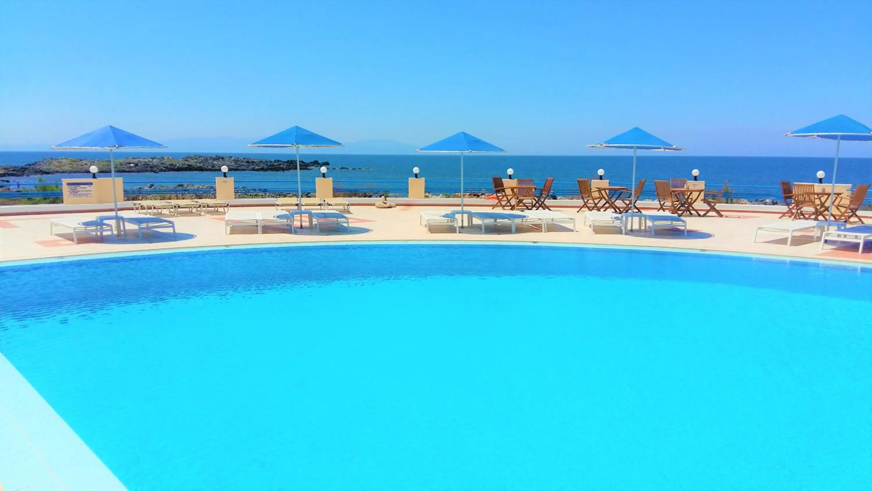 Pool view in Zorbas Beach Village Hotel