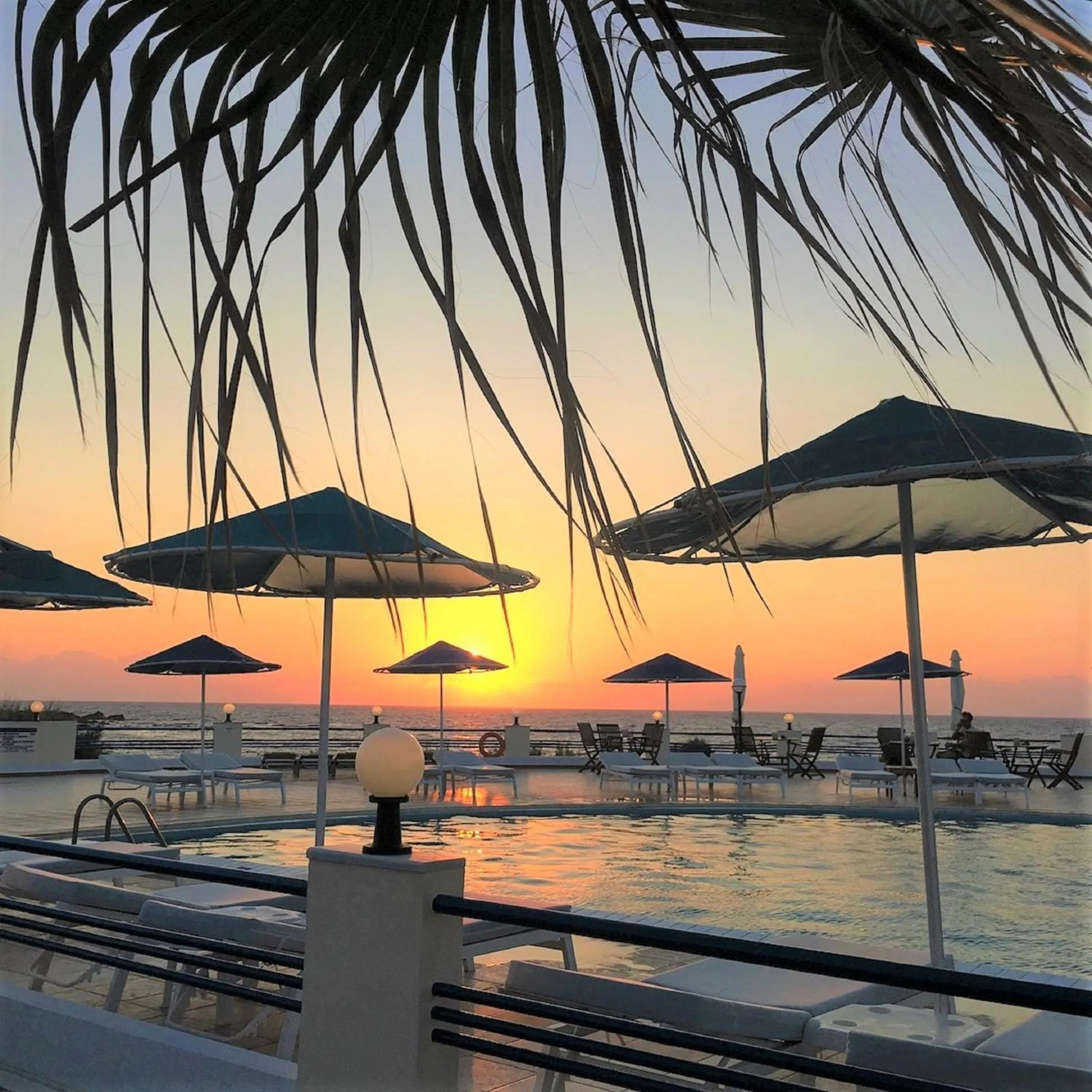 Sunset in Zorbas Beach Village Hotel