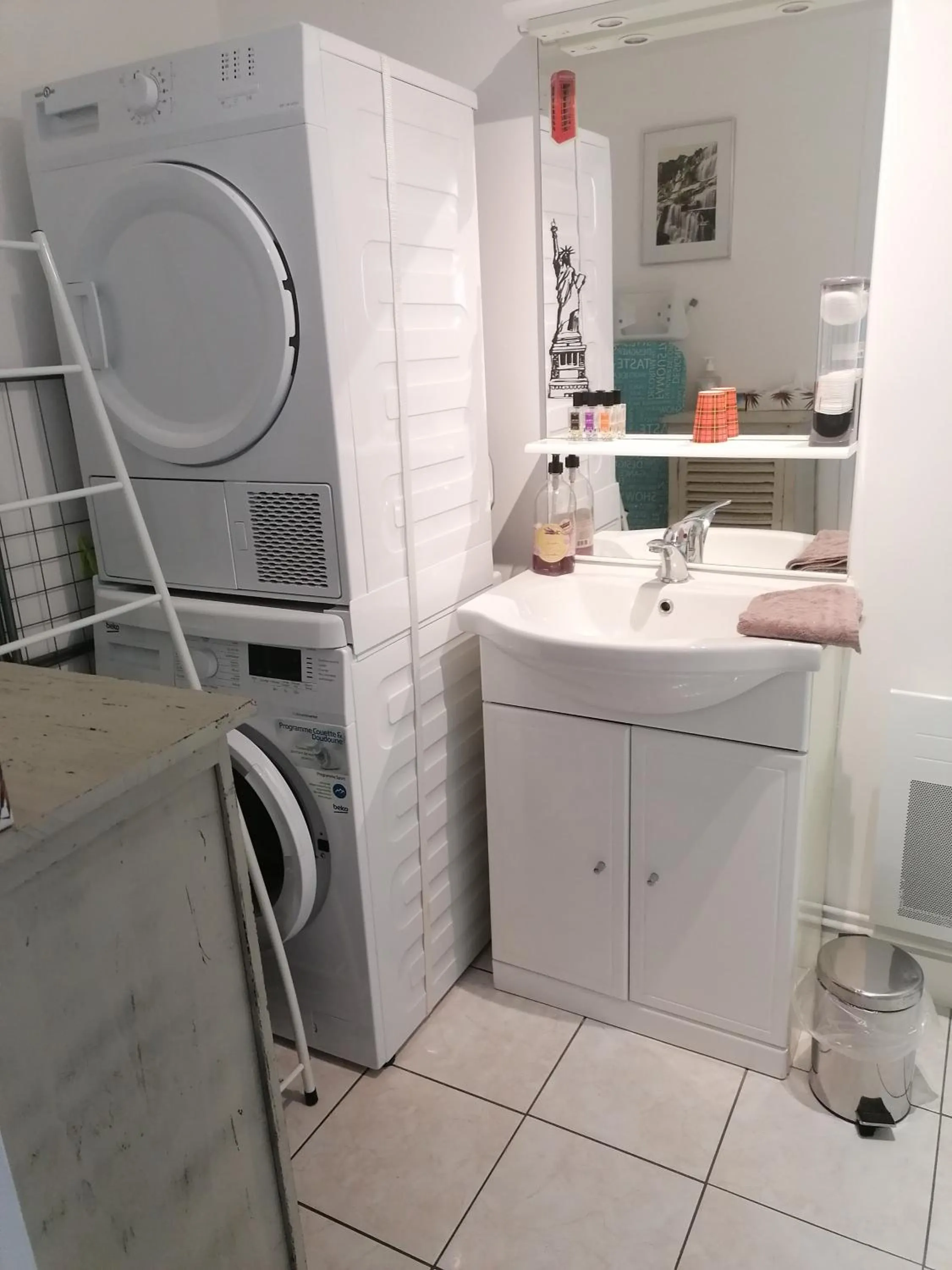 Bathroom in Le Petit Chalet -Appartement proche de la vieille ville , du centre ville et du Tram- PETIT DEJEUNER OFFERT