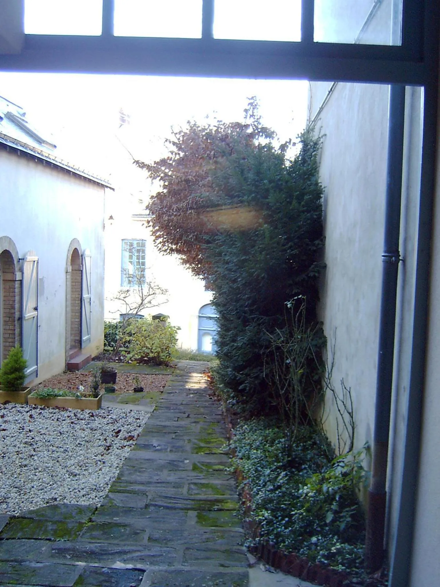 Garden in Le Petit Chalet -Appartement proche de la vieille ville , du centre ville et du Tram- PETIT DEJEUNER OFFERT